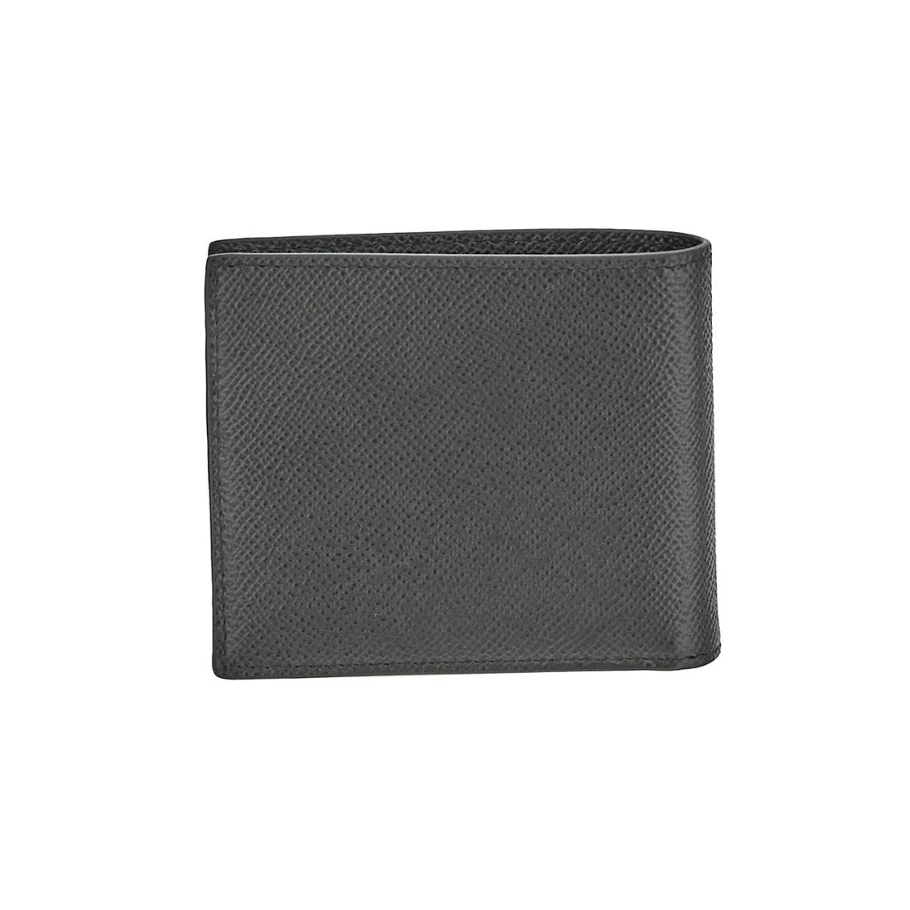 DOLCE & GABBANA Genuine Leather Bi-Fold Wallet for Men - Slim RFID Blocking Grey Designer Wallet | Perfect for Business, Travel & Everyday Use