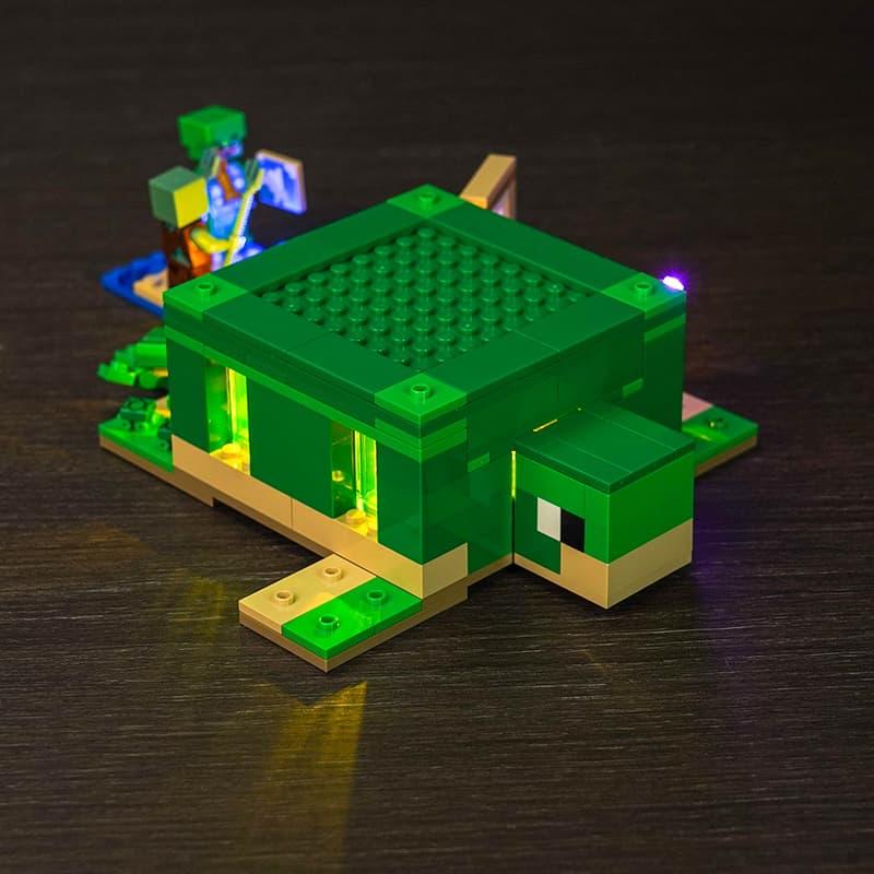 LEGO Minecraft The Turtle Beach House 21254 Light Kit - LED Building Blocks Lighting Set for LEGO Sets - Perfect for Night Display & Gaming Room Decor