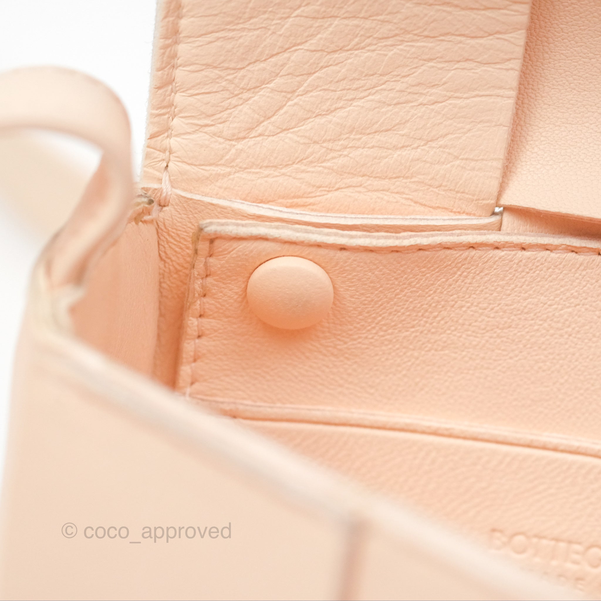Bottega Veneta Intreccio Cassette Mini Crossbody Bag in Melon Washed Lambskin Leather - Perfect for Everyday Use, Date Night & Special Occasions