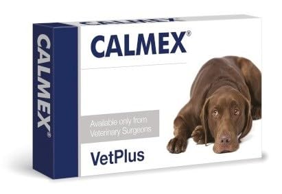 Calmex Calming Supplement for Dogs - 10 Tablets for Anxiety Relief & Stress Reduction - Perfect for Travel, Vet Visits, and Thunderstorms