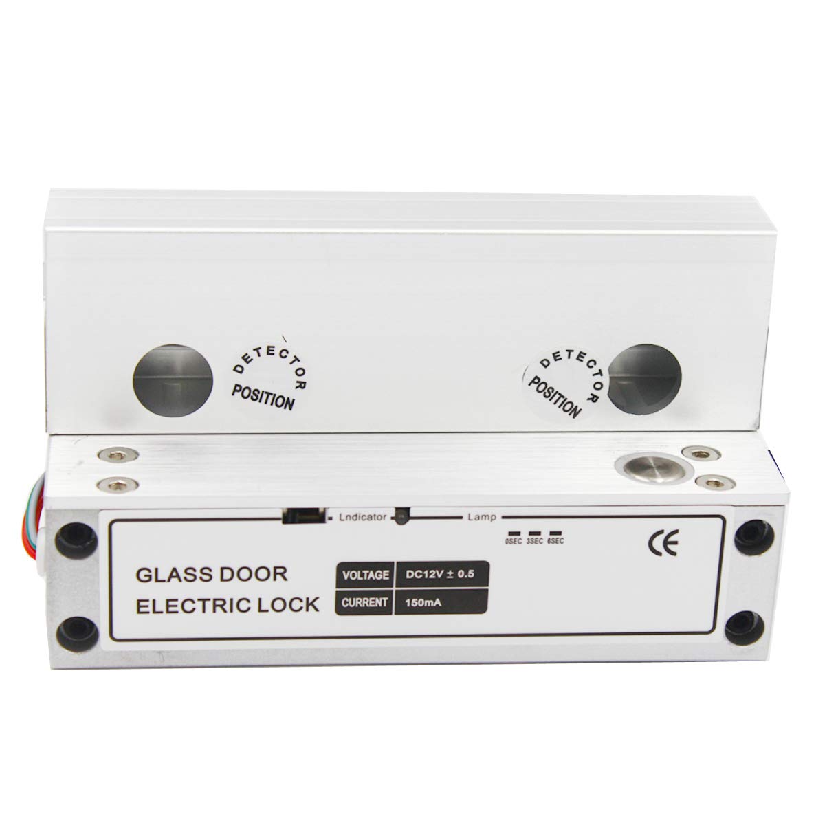 12V Right Hand Electric Drop Bolt Lock - Frameless Glass Door Security Lock for Access Control - Ideal for Offices, Hotels, and Commercial Buildings