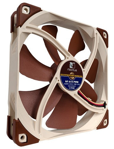 Noctua NF-A14 PWM Premium Quiet 140mm x 140mm x 25mm Cooling Fan - High Performance PC Case & CPU Cooler Replacement - Perfect for Gaming PCs, Workstations & Silent Computer Builds