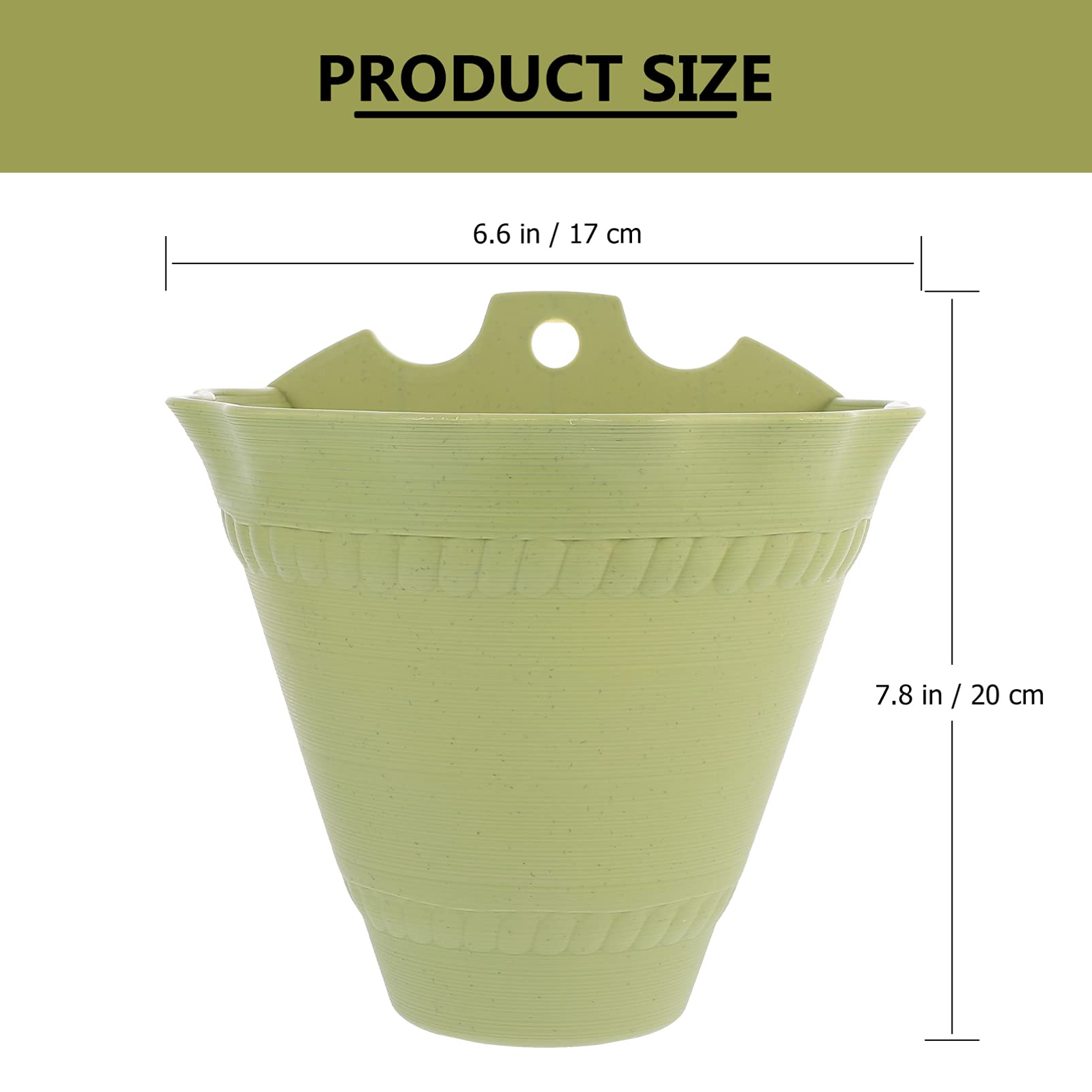 Cabilock 1pc Wall Hanging Planter - Plastic Hanging Vase for Balcony, Railing & Indoor Plants - Resin PP Wick Pot for Orchids, Succulents & Herbs - Perfect for Home Decor, Garden & Small Space Gardening