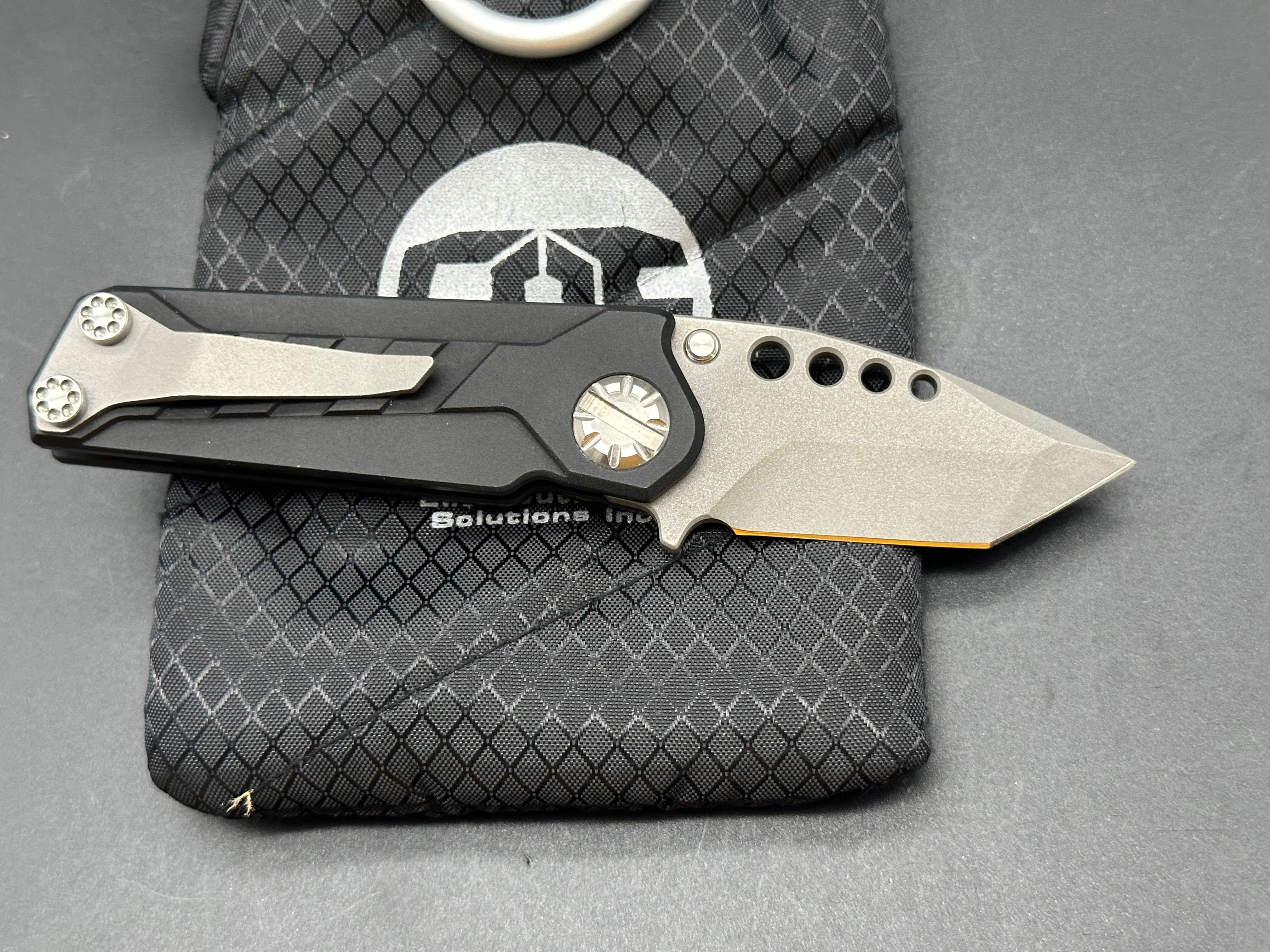 E0S Prawn Tanto Friction Folder Knife - Premium EDC Pocket Knife for Camping, Hiking & Outdoor Adventures