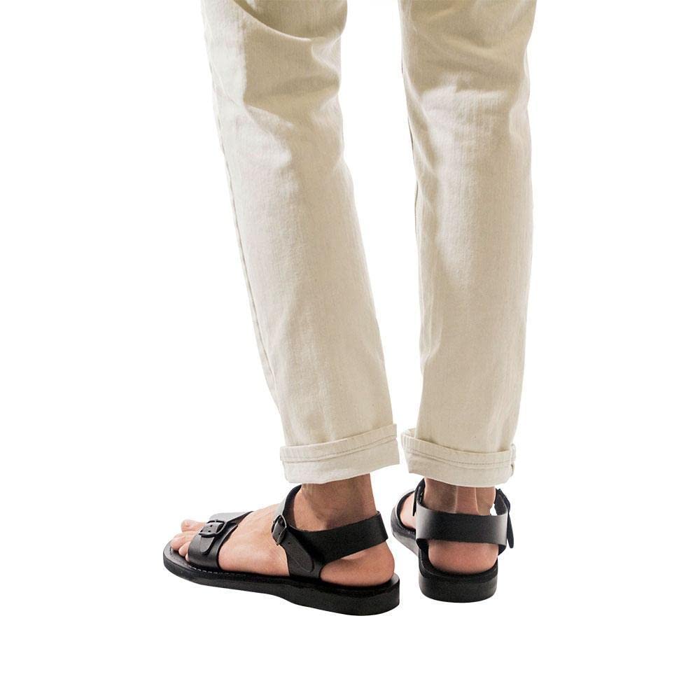 Original Leather Adjustable Buckle Sandals for Men - Comfortable & Durable Outdoor Walking Shoes for Beach, Travel & Casual Wear