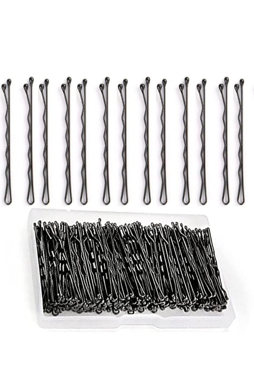 Yuvraj Hub Black Bobby Pins for Hair Styling - 5.5cm/2.2inch Hair Clips with Storage Box (Pack of 1) - Perfect for Updos, Braids, and Everyday Hairstyles