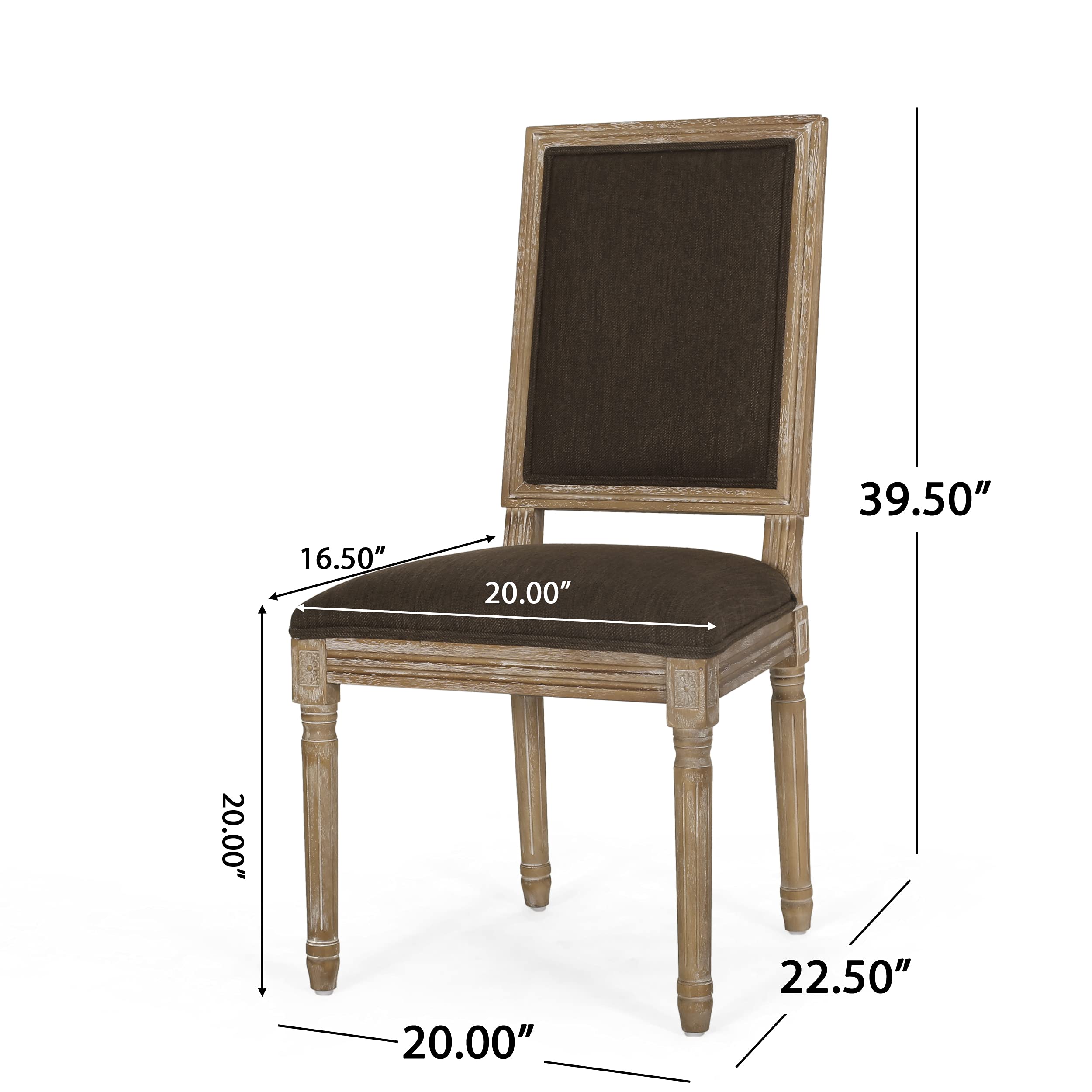 Christopher Knight Home Regina Dining Chair - Brown & Natural Wood Finish for Elegant Dining Room & Kitchen Decor | Comfortable & Stylish Seating