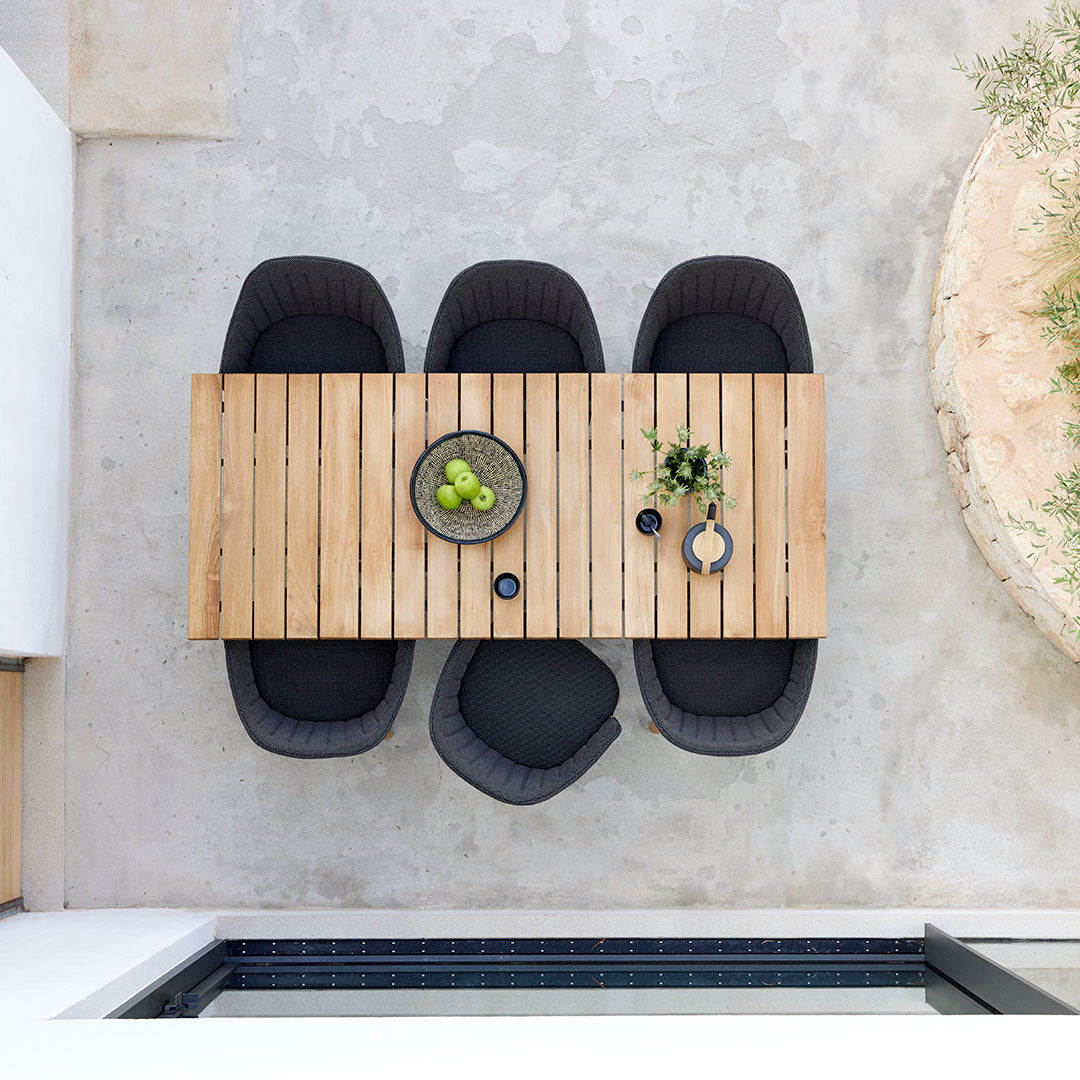 Premium Outdoor Chair with Wood Base & Comfortable Back/Seat Cushion - Perfect for Patio, Garden, Poolside, and Backyard Relaxation