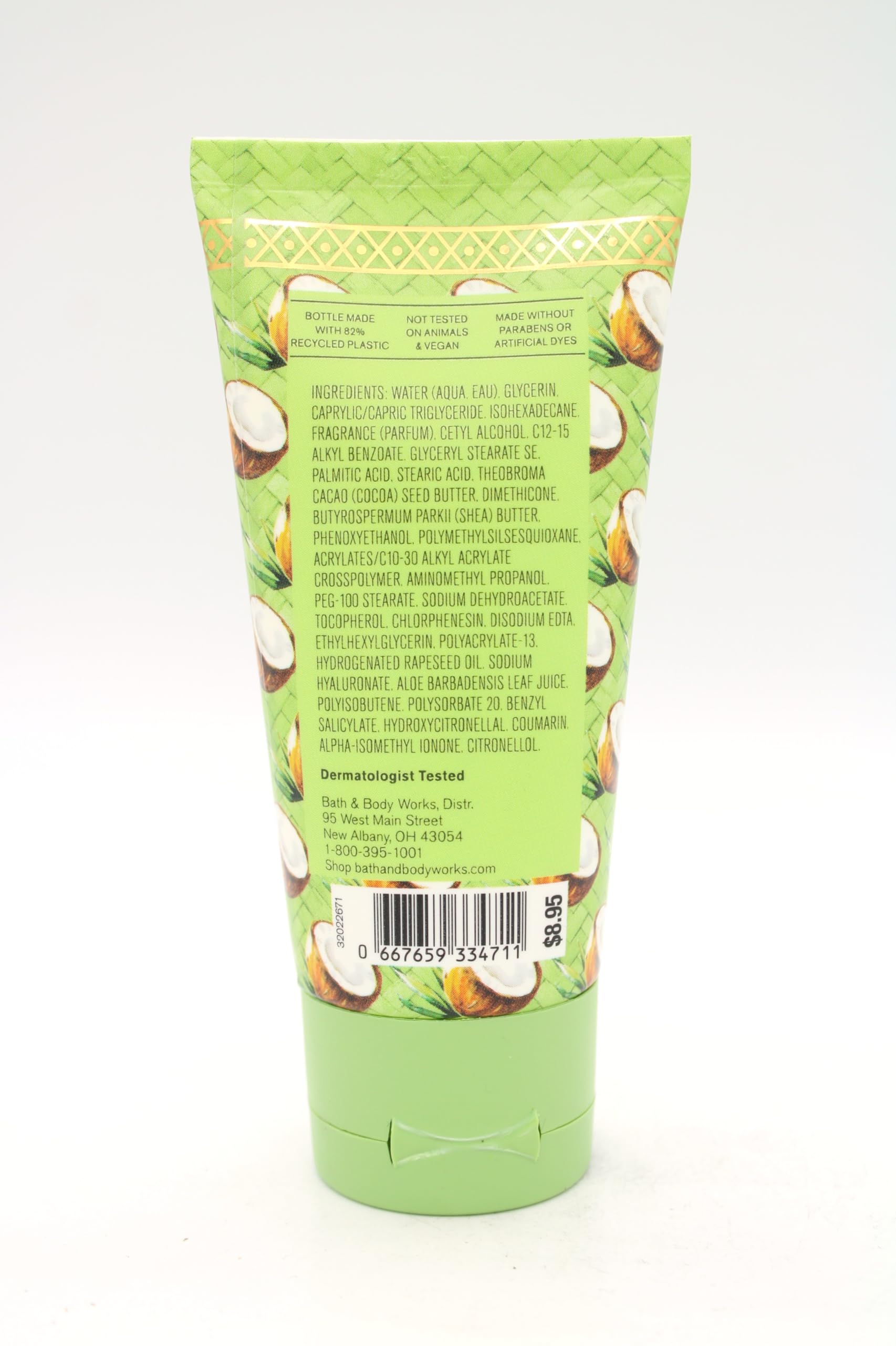 Wai kiki Beach Coconut Hydrating Body Cream - 2.5 oz Travel Size for Dry Skin | Moisturizing Bath & Body Lotion with Natural Coconut Oil | Perfect for Vacation, Gym Bag & On-The-Go Hydration
