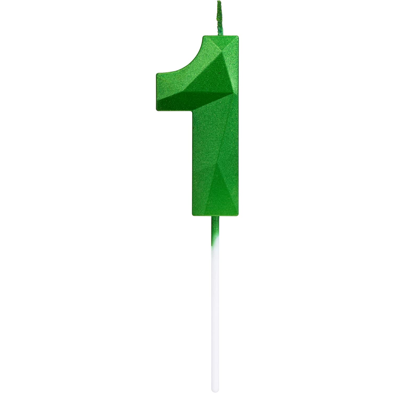 3D Green Number 1 Cake Candles for Birthday & Wedding Parties