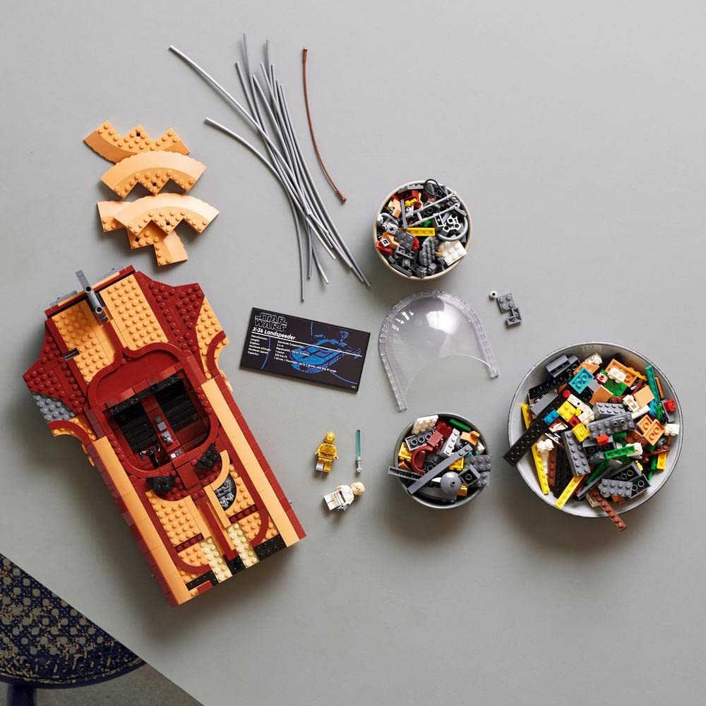 LEGO Star Wars 75341 Luke Skywalker's Landspeeder Building Kit - Star Wars Spaceship Model for Adults - Perfect for Collectors & Home Display