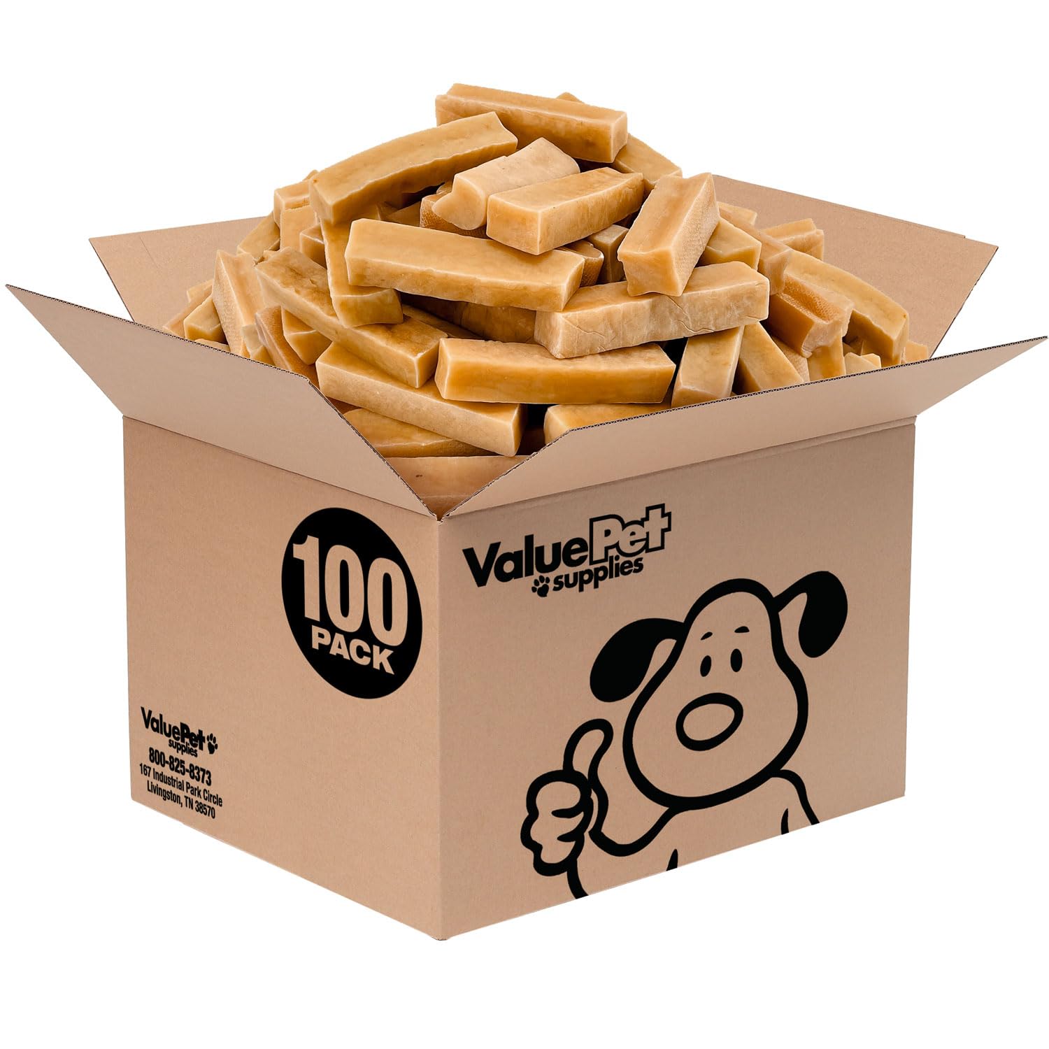 ValueBull Himalayan Yak Cheese Dog Chews - Small Size (100 Count Bulk Pack) | All-Natural, Long-Lasting Treats for Aggressive Chewers | Healthy, Low-Odor, Safe Yak Milk Chews from Nepal | Perfect for Training Rewards & Dental Health
