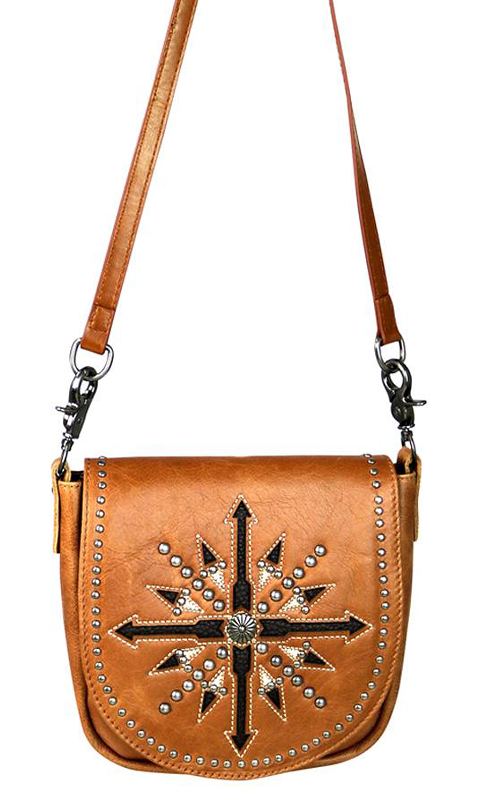 Montana West Arrow Design Phone Charging Crossbody Bag for Women - Stylish Leather Shoulder Purse with USB Port - Perfect for Travel, Shopping & Daily Use