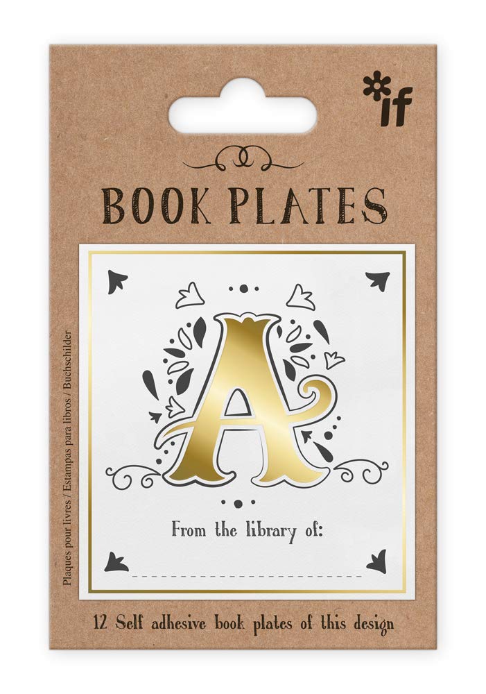 Personalized IF Letter Book Plates - Letter A | Custom Nameplates for Books, Gifts & Home Decor | Perfect for Baby Showers, Libraries & Book Lovers