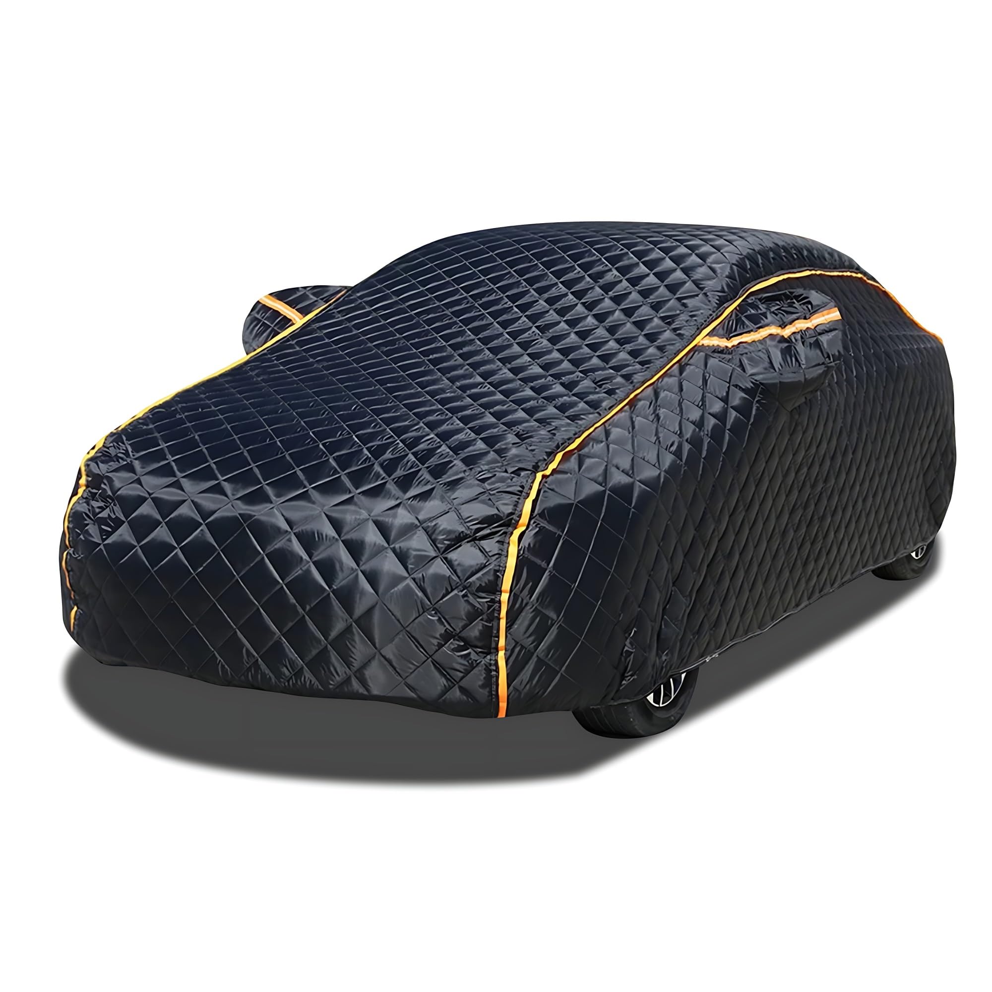Dodge Challenger SRT Hail Protection Car Cover 2008-2024 Model | Weatherproof Vehicle Cover with Reflective Strips | Perfect for Storm Season & Outdoor Parking (Black)