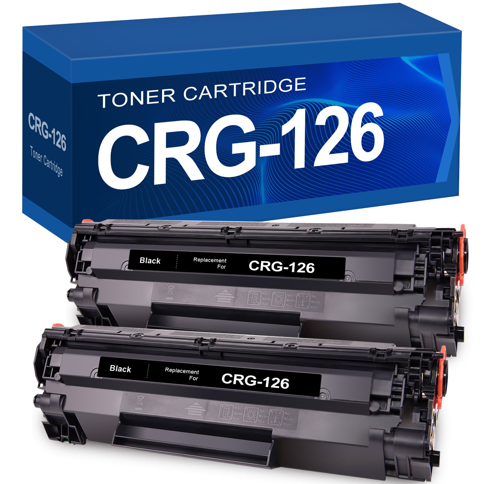 Compatible Canon 126 Black Toner Cartridge (2-Pack) - High Yield Replacement for CRG-126 - Perfect for Office Printing & Home Office Use