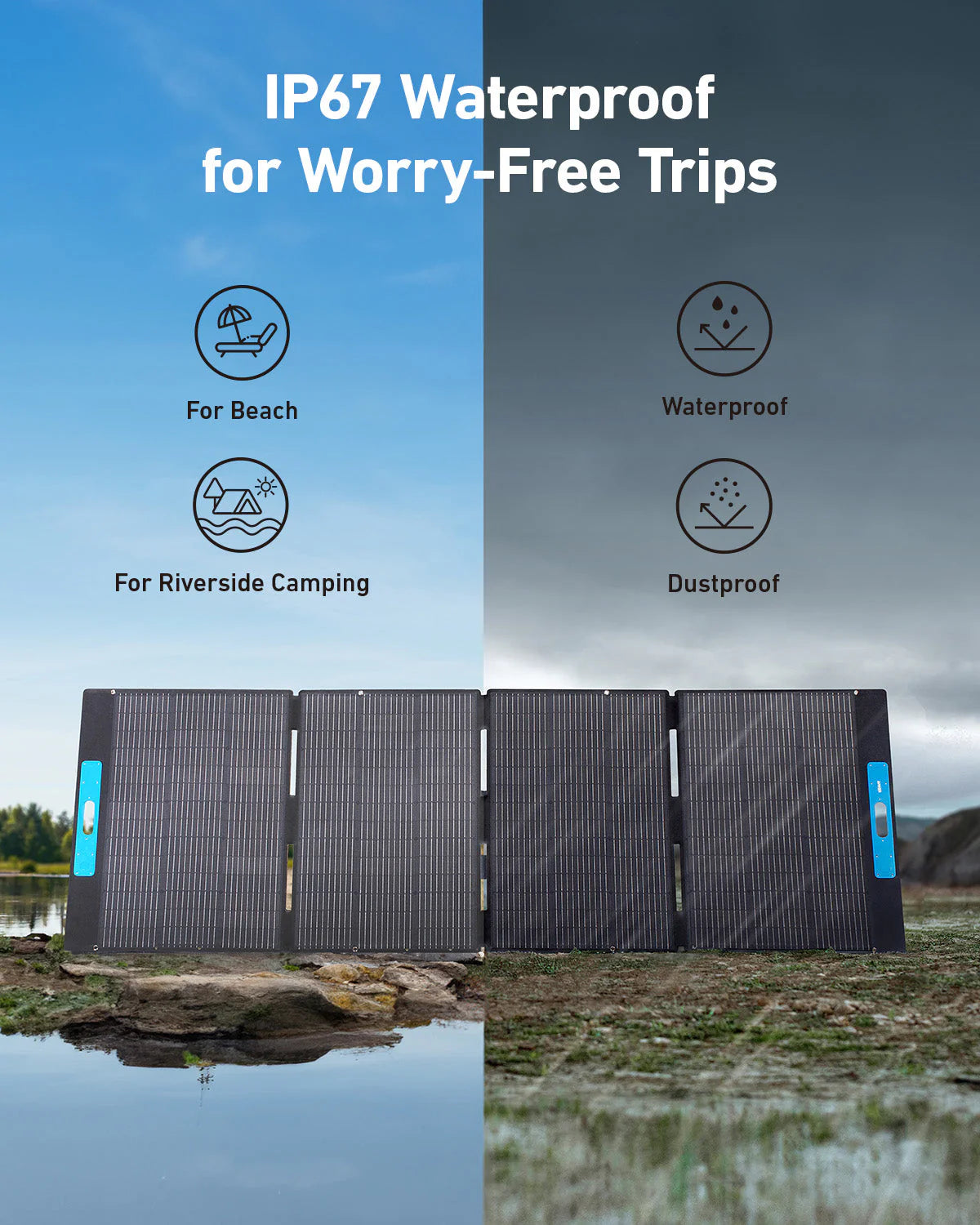 Anker SOLIX F3800 Portable Power Station with 400W Solar Panels Kit - Reliable Solar Generator for Camping, RV Trips & Emergency Backup Power