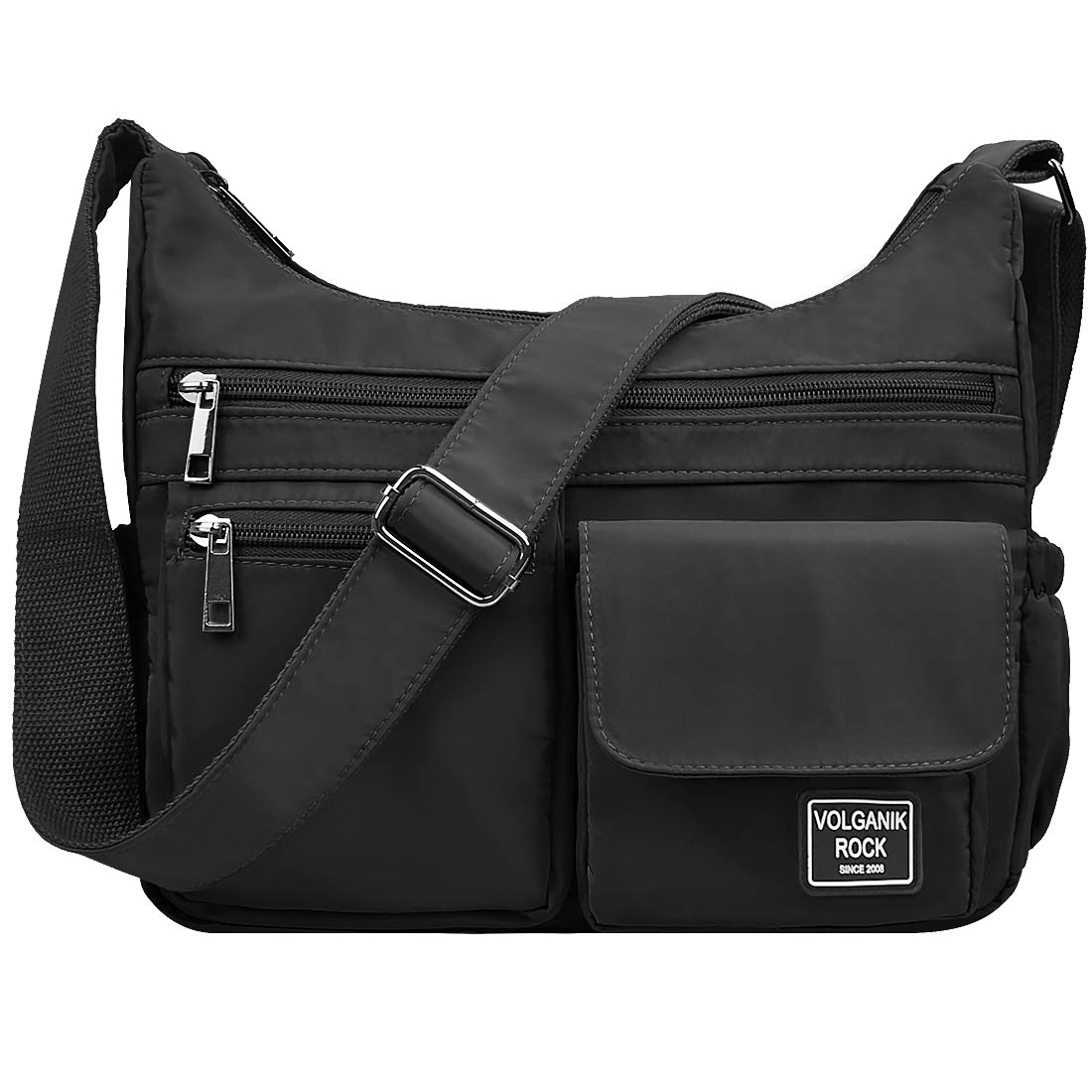 VOLGANIK ROCK Women's RFID Crossbody Bag - Lightweight Waterproof Nylon Shoulder Purse with Multiple Pockets | Perfect for Travel, Shopping & Everyday Use