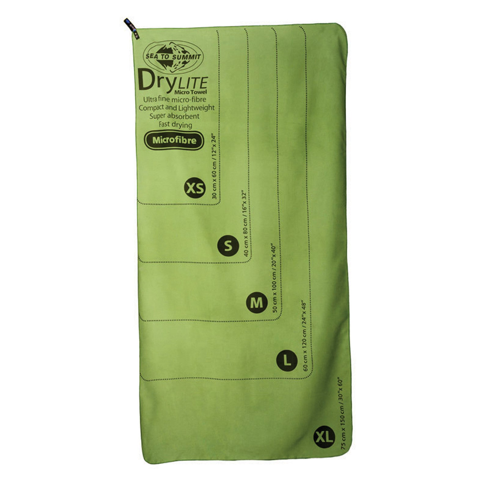 Sea to Summit DryLite Towel ™ - Ultra Lightweight, Quick-Dry, Compact Travel Towel for Camping, Hiking, Gym & Beach - Perfect for Outdoor Adventures & Sports