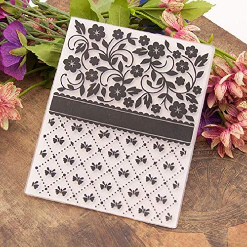 4-Piece Seashell Floral Embossing Folder Set for DIY Card Making, Scrapbooking, Photo Albums & Paper Crafts – Floral Background Template for Handmade Greeting Cards & Wedding Invitations
