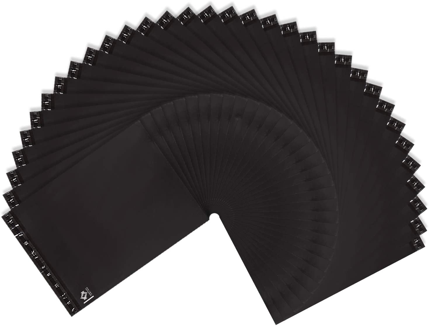 KKBESTPACK 12x15.5 Inch 500-Piece Poly Mailer Envelopes - Self-Sealing Waterproof Shipping Bags for Ecommerce, Online Stores & Small Businesses (Black) - Ideal for Shipping Clothes, Books & Lightweight Packages - Perfect for Amazon FBA, Etsy Sellers & Home Business Shipping Needs