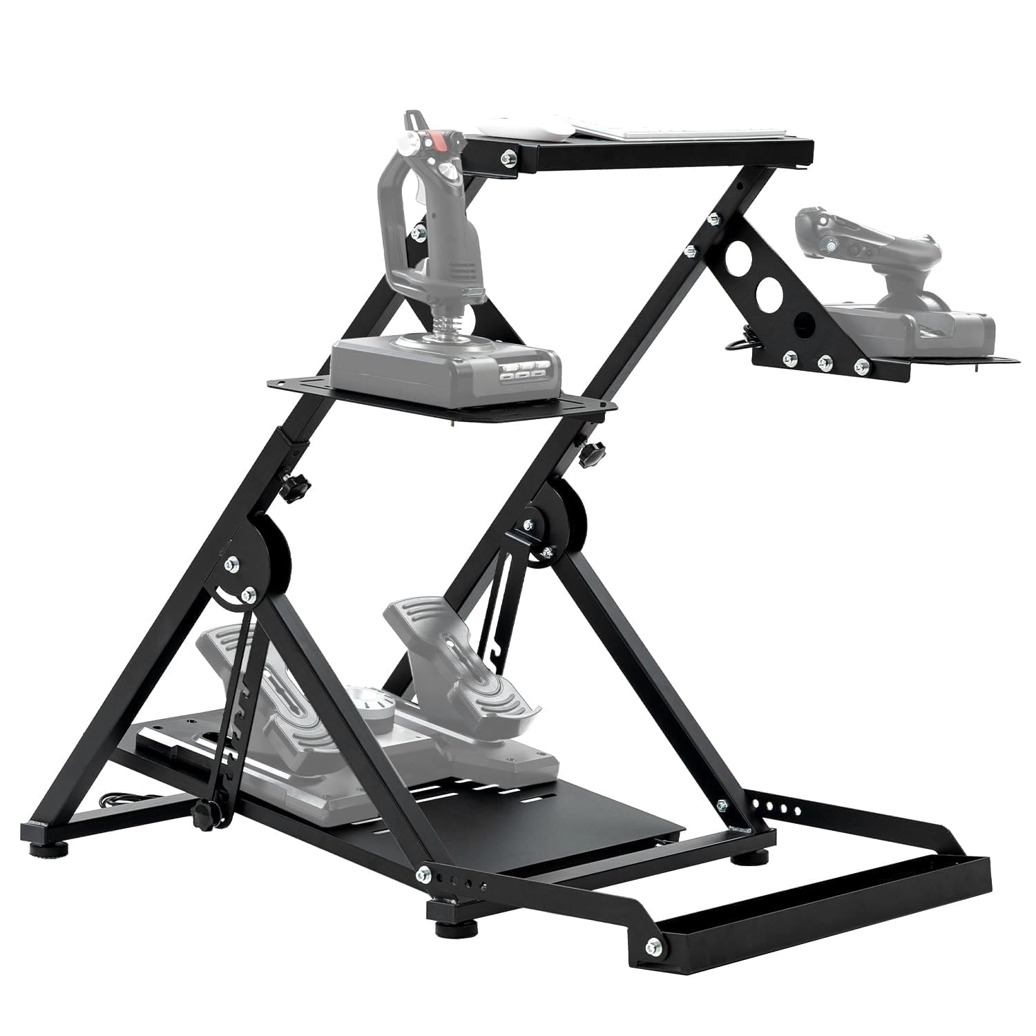 Foldable Racing Simulator Cockpit with Seat Fixing Slot - Compatible with Logitech G29/G923, Thrustmaster T248/T300, Fanatec Wheels (Wheel & Pedals Not Included) | Perfect for Flight & Driving Simulation Games at Home