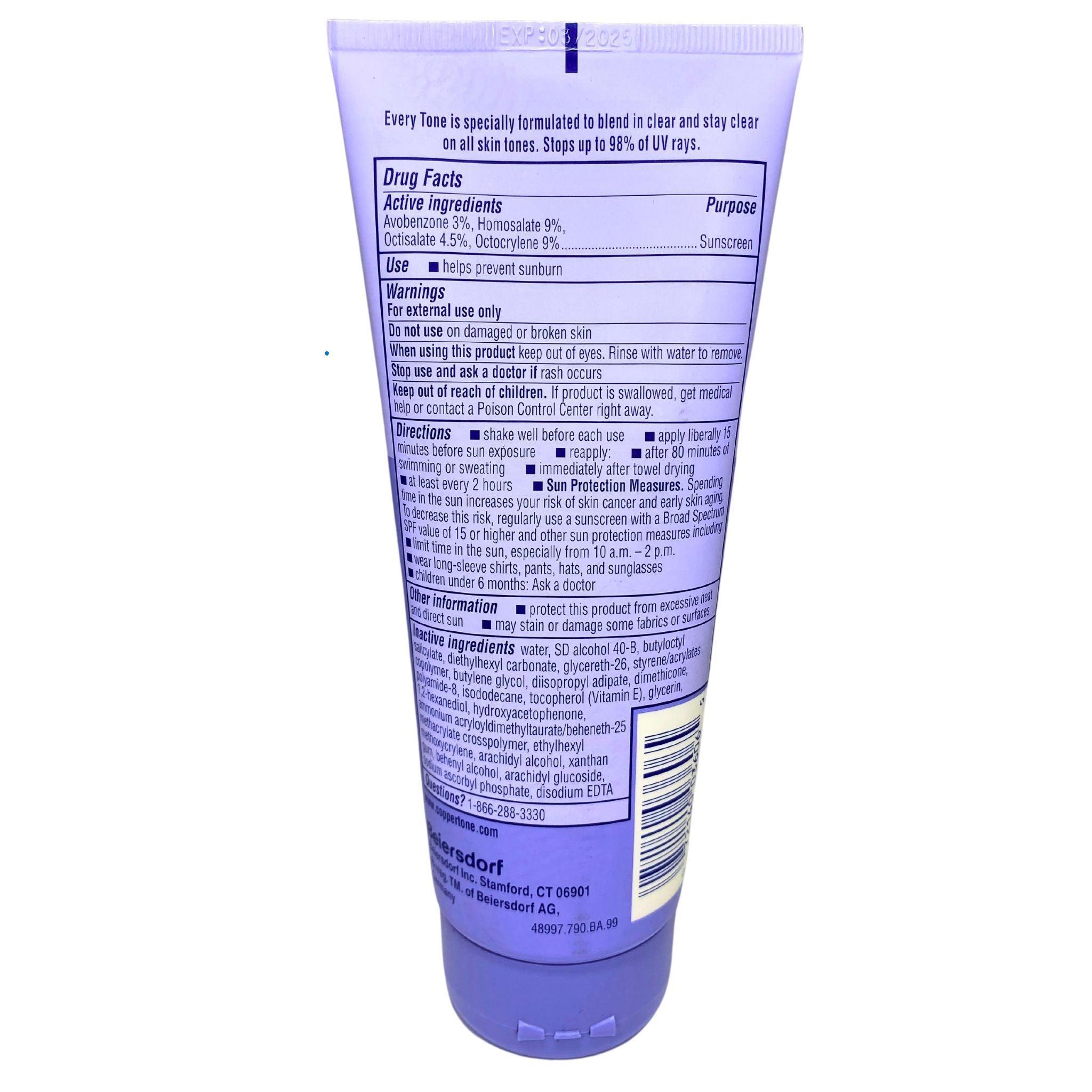 Coppertone SPF 50 Sunscreen Lotion - 65 Pack | Broad Spectrum UVA/UVB Protection | Water Resistant for 80 Minutes | Perfect for Beach, Pool & Outdoor Activities