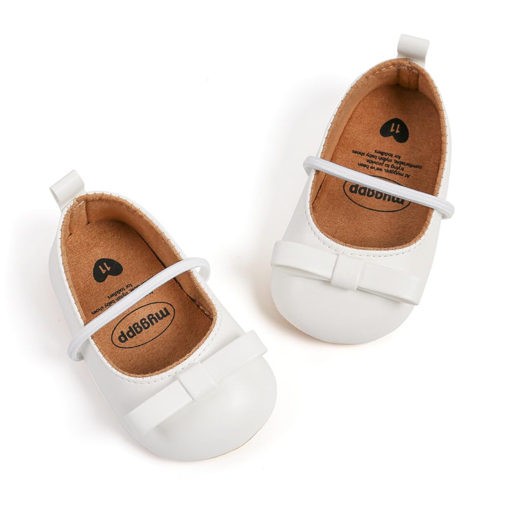 Baby Girl Shoes for Infant & Toddler - Soft Sole Mary Jane Walking Shoes | Princess Style Flat Shoes for Prewalkers & First Steps | Perfect for Weddings, Dresses & Special Occasions