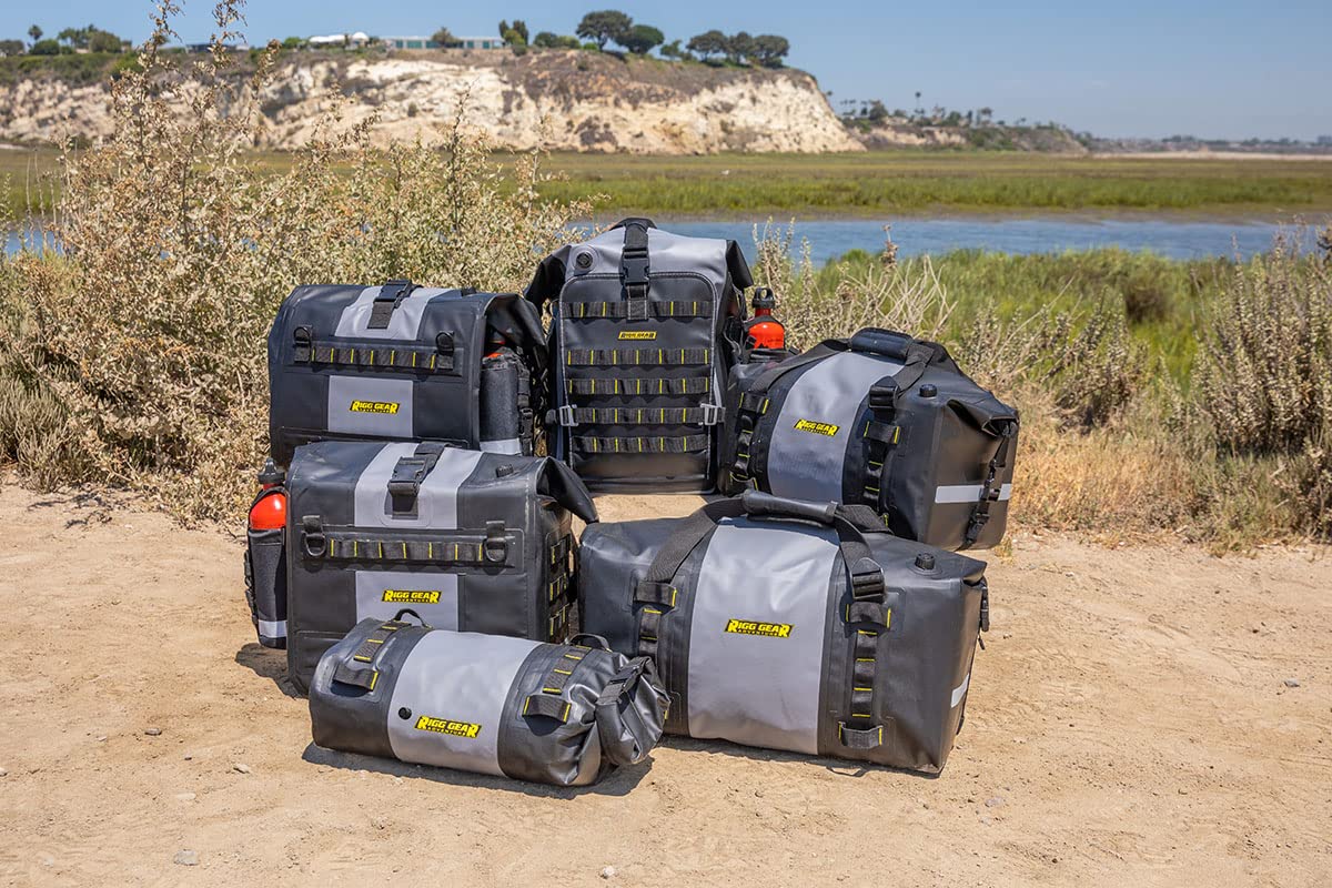 Nelson Rigg Hurricane 40L Waterproof Dry Duffle Bag - Black/Gray - Perfect for Motorcycle Travel, Camping & Outdoor Adventures