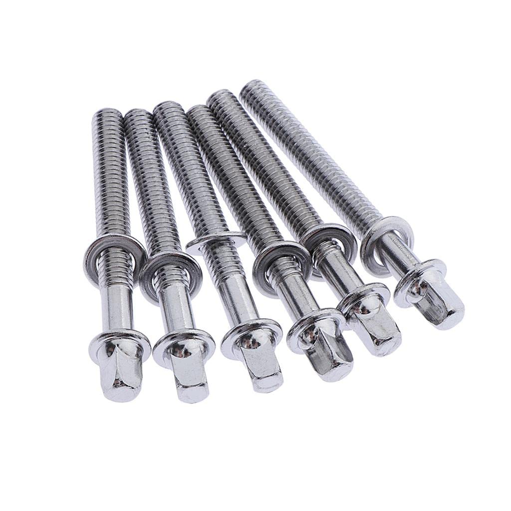 Almencla 24-Piece 60mm Drum Tension Rods for Tom Bass Drum - Premium Drum Hardware Accessories for Drummers & Percussionists - Perfect for Drum Maintenance, Tuning, and Replacement Parts
