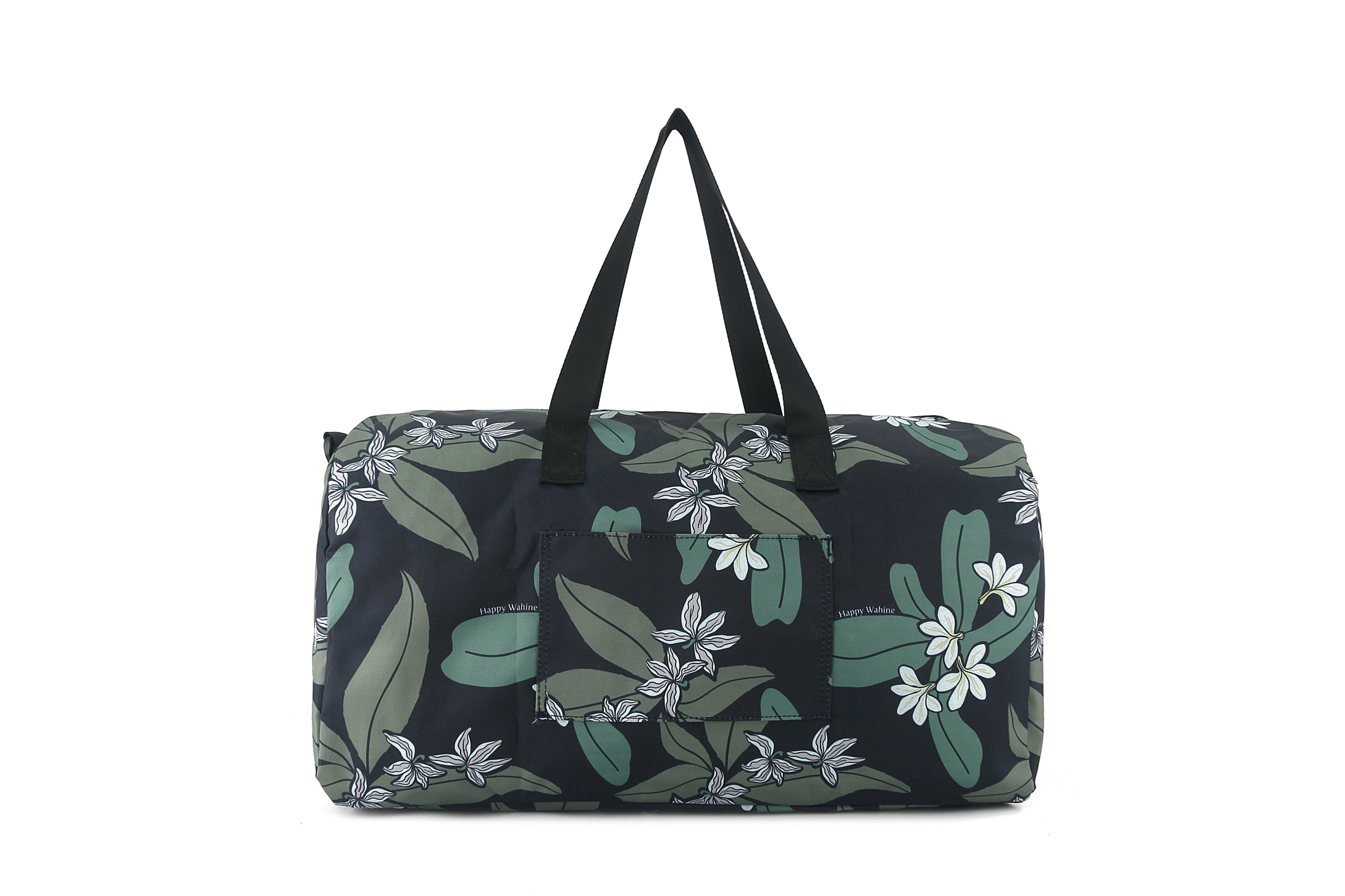 Stephanie Naupaka Grey Duffle Bag - Water-Resistant Travel Duffel for Gym, Weekend Trips & Outdoor Adventures