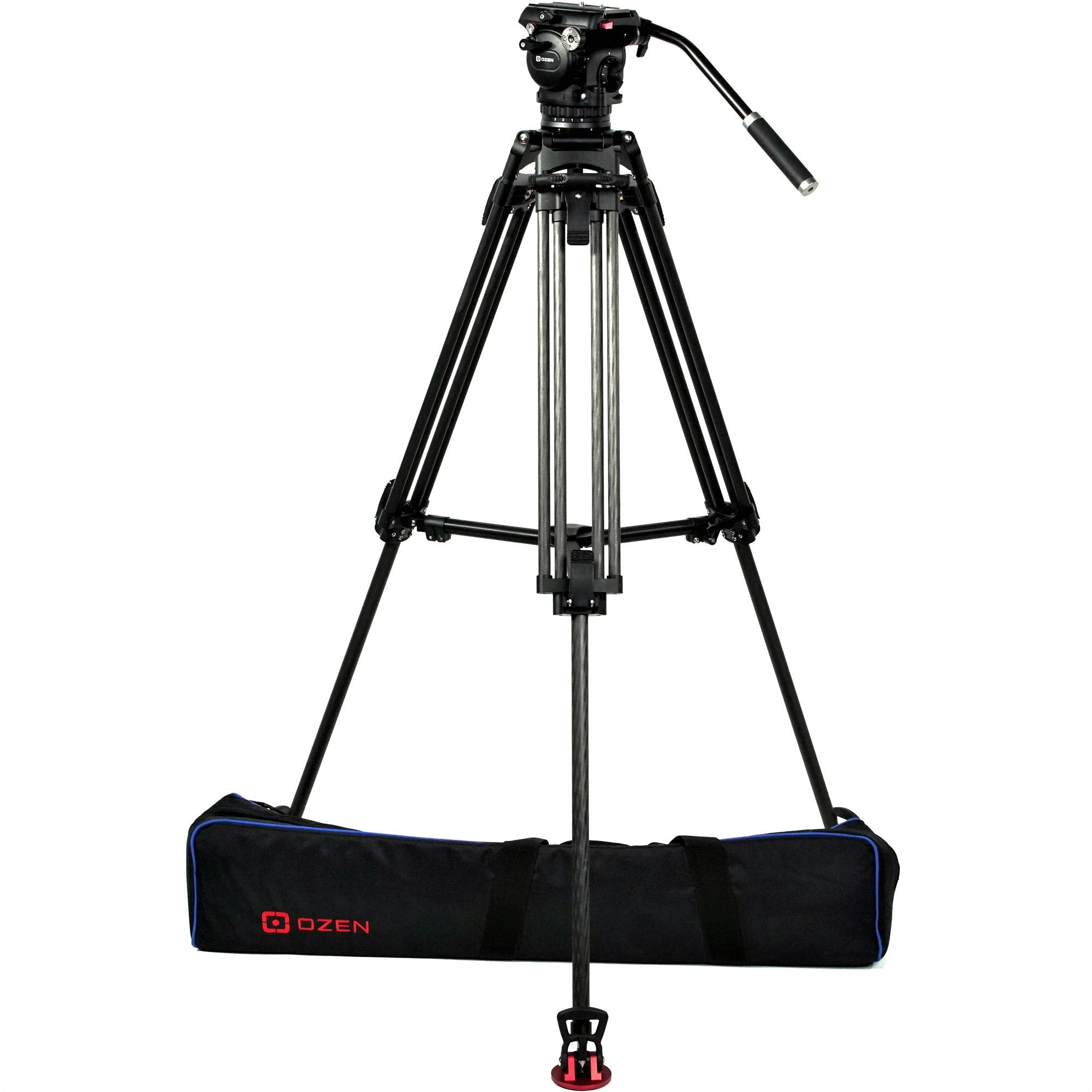 OZEN 6CF2HDS 75mm AGILE 6S S LOC Professional Tripod System - Lightweight Aluminum Tripod for DSLR Cameras, Video Shooting & Outdoor Photography