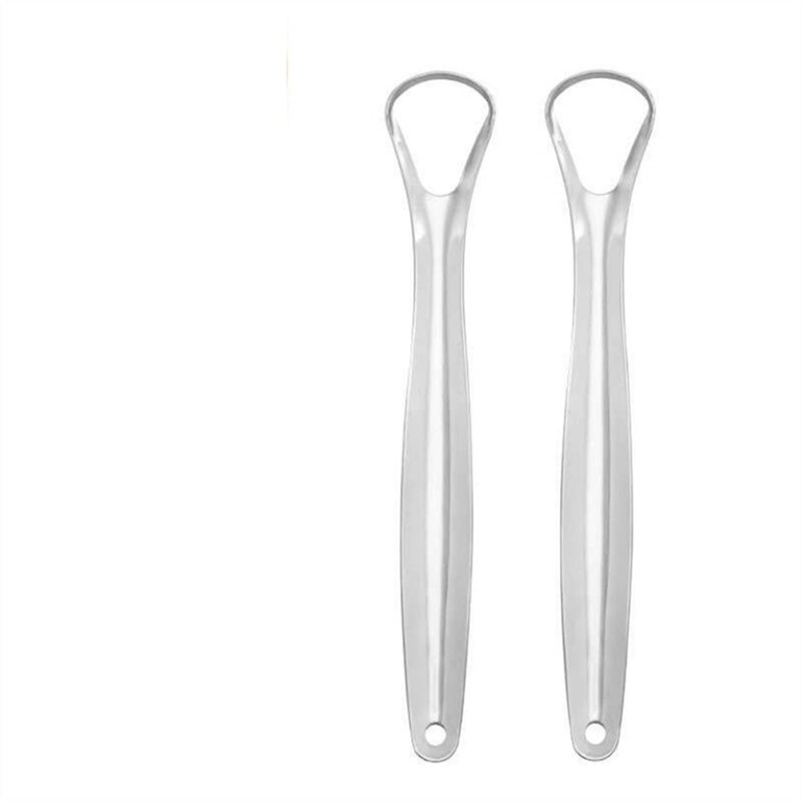 Premium Stainless Steel Tongue Scraper & Cleaner - Dual-Ended Toothbrush for Fresh Breath, Oral Hygiene & Teeth Whitening - Perfect for Daily Dental Care & Bad Breath Prevention