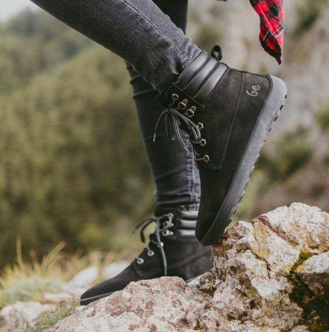 Barefoot Boots for Women & Men - Be Lenka Nevada Neo All Black | Minimalist Comfort Shoes for Hiking, Walking & Everyday Wear