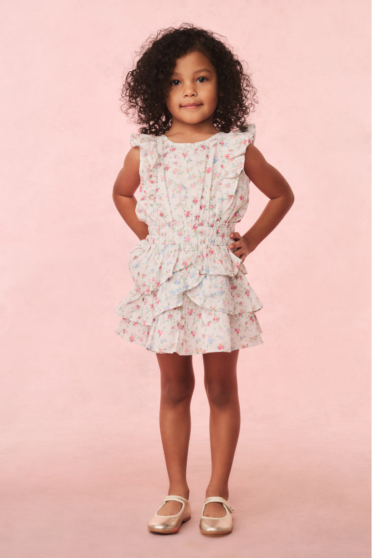 Girls Floral Cotton Decker Dress - Cute Summer Outfit for Playdates, Parties & Family Photos