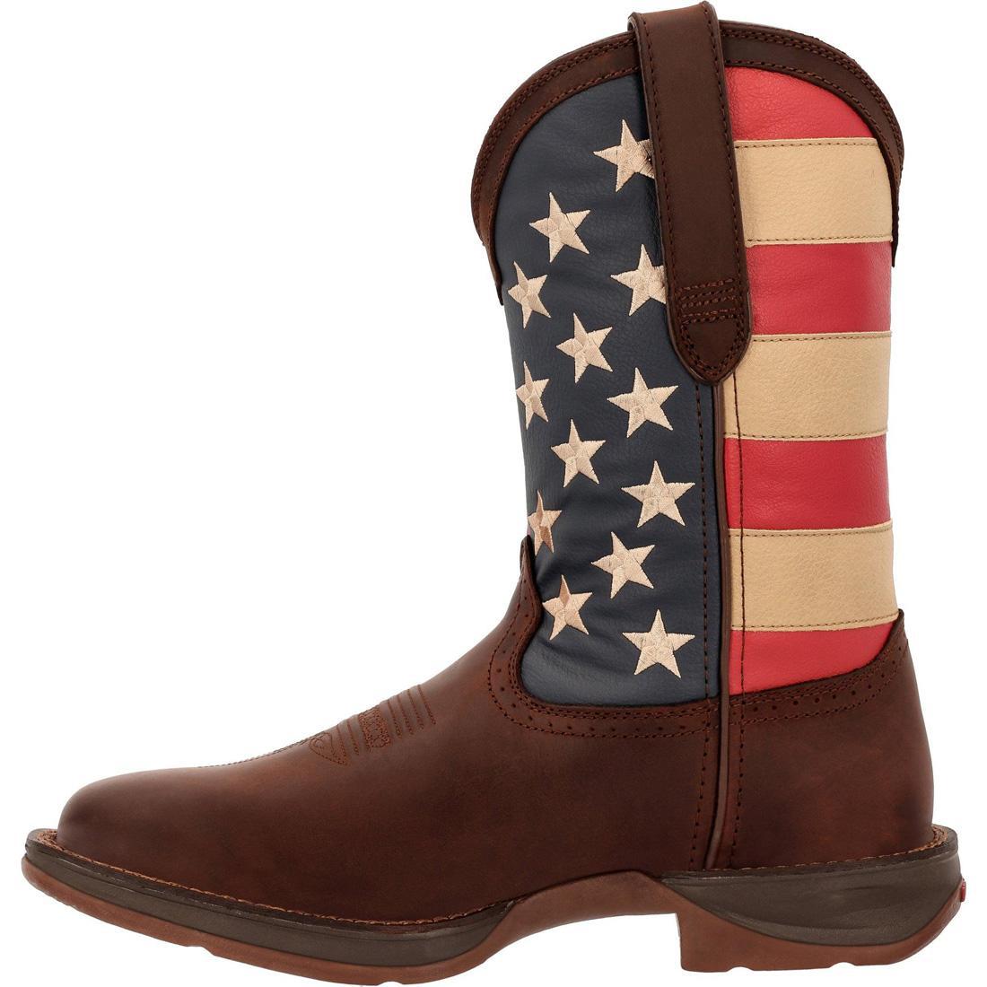 Rebel Patriotic Pull-On Western Flag Boots - American Flag Cowboy Boots for Women & Men - Perfect for Rodeo, Country Concerts & 4th of July Celebrations