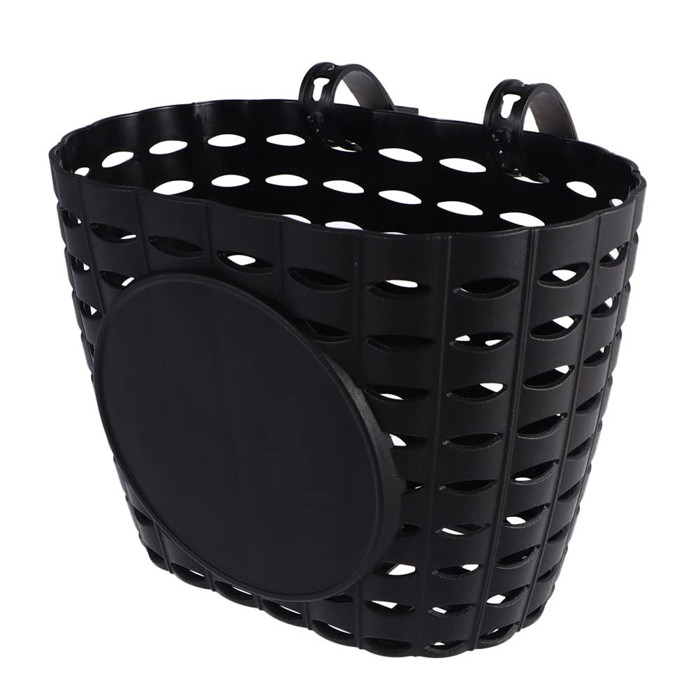 **Detachable Plastic Bike Basket with Strap - Lightweight & Durable Bike Accessory for Kids & Adults (Black) - Perfect for Groceries, Picnics & Daily Commute**