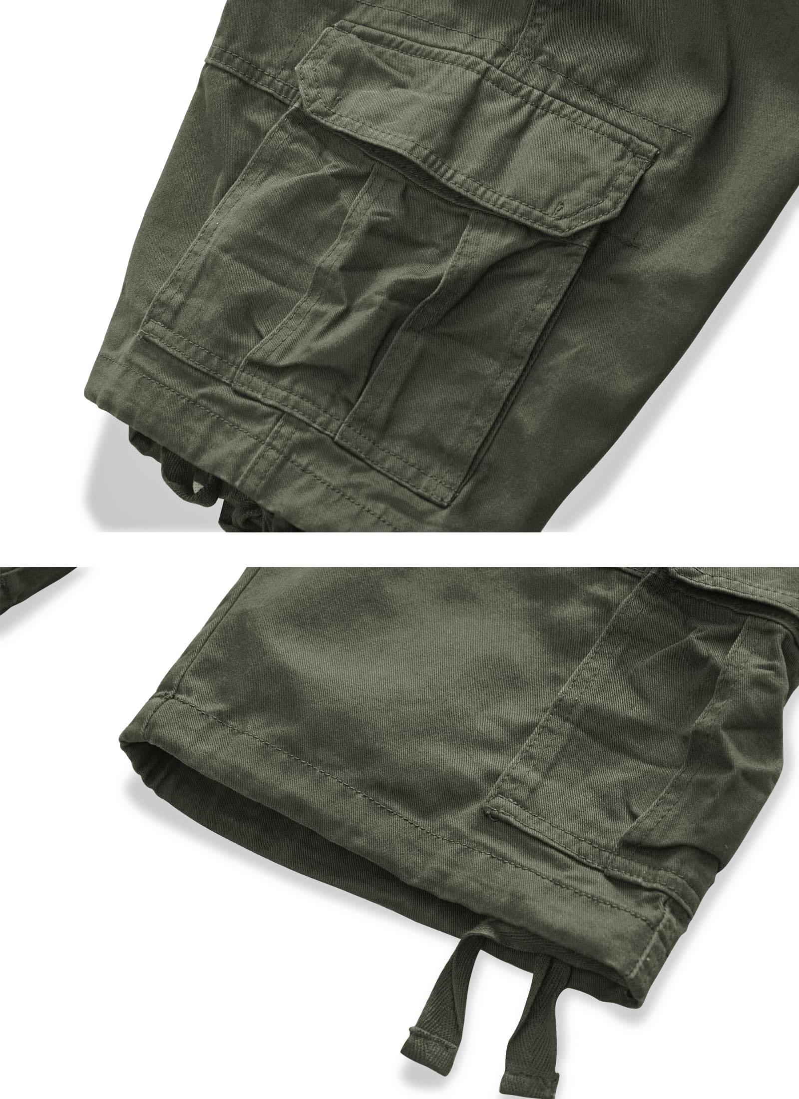 AKARMY Men's Camo Cargo Shorts - Outdoor Tactical Cotton Shorts with Multiple Pockets, No Belt Needed | Perfect for Hiking, Camping & Casual Wear