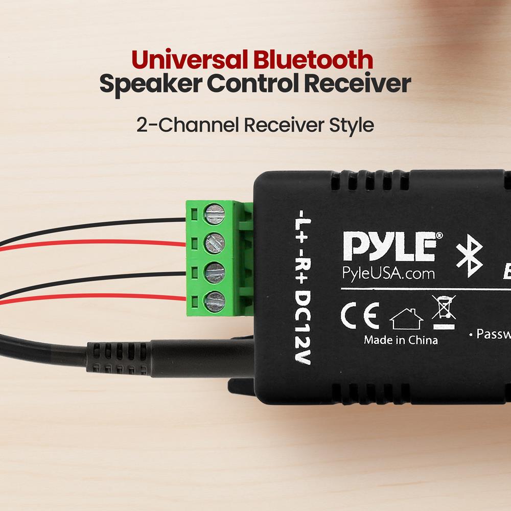 2-Channel Bluetooth Speaker Control Receiver - Wireless Audio Streaming for Home, Office & Outdoor Use