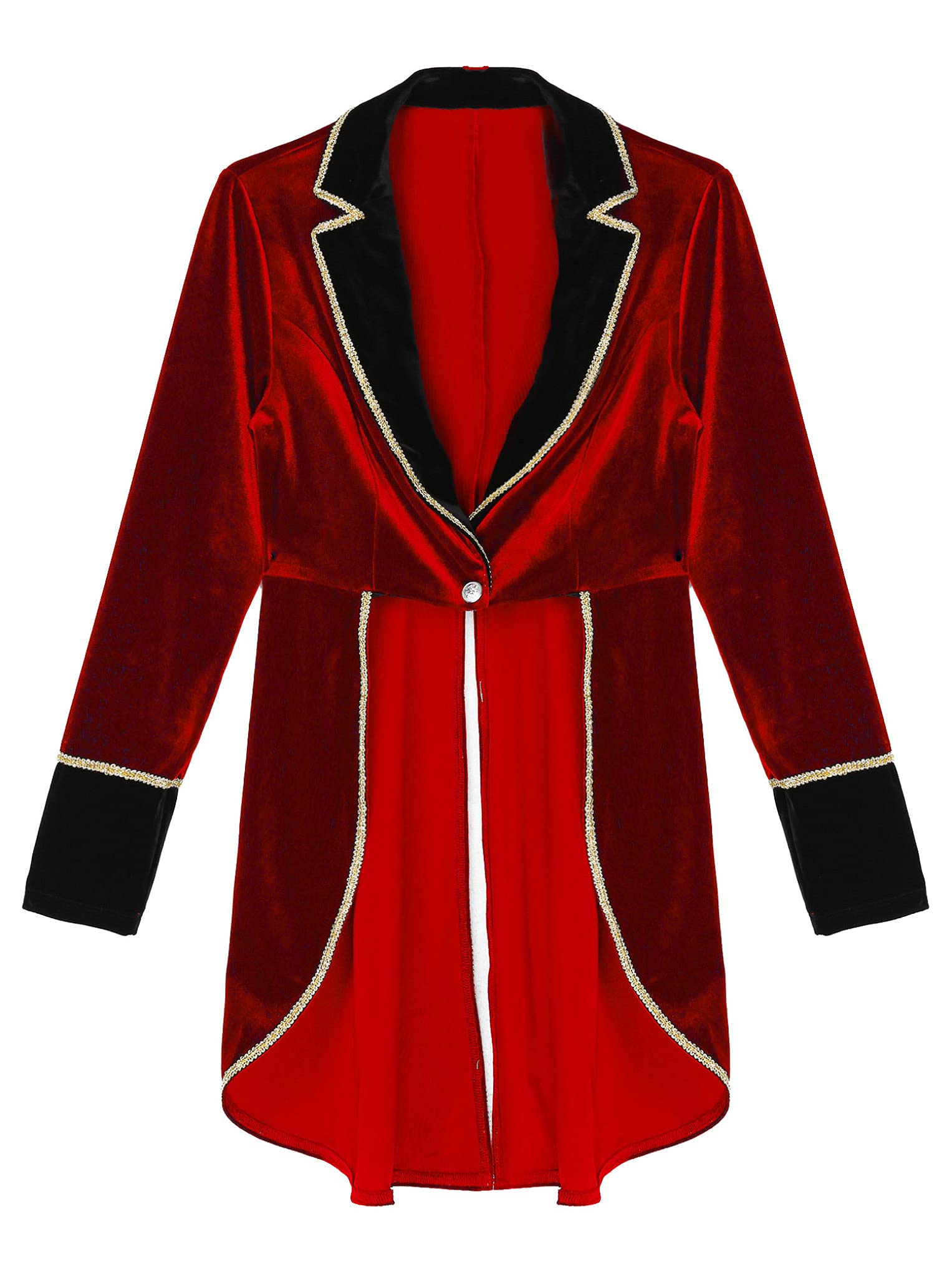 Steampunk Velvet Tail Coat for Women - Victorian Ringmaster Cosplay Jacket with Circus Show Outfit | Perfect for Halloween, Cosplay, and Themed Parties