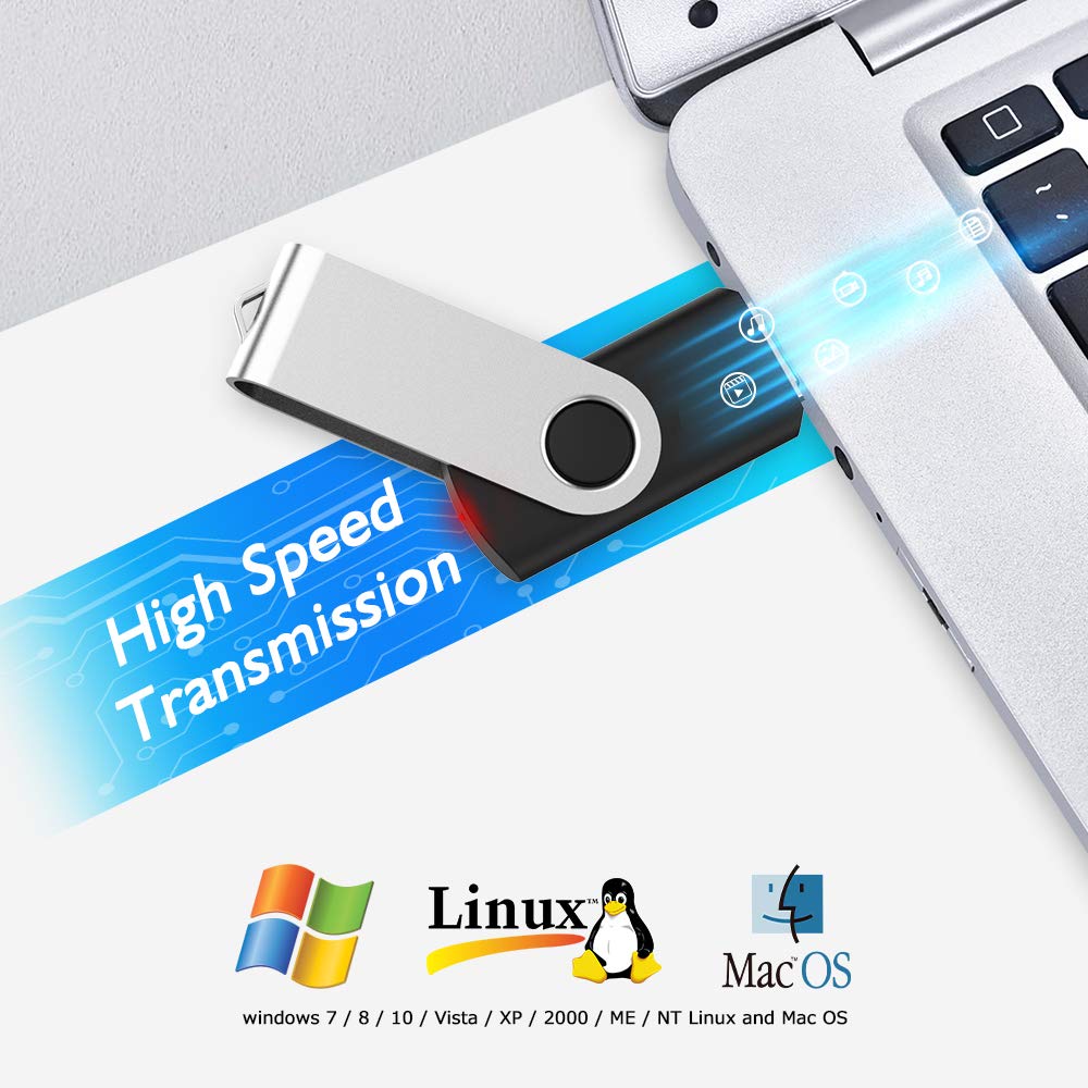 Custom Logo 2GB USB Flash Drives 50 Pack - Bulk Personalized Thumb Drives with Your Branding, USB 2.0 Memory Sticks for Promotional Gifts, Corporate Events & Business Giveaways (Black)