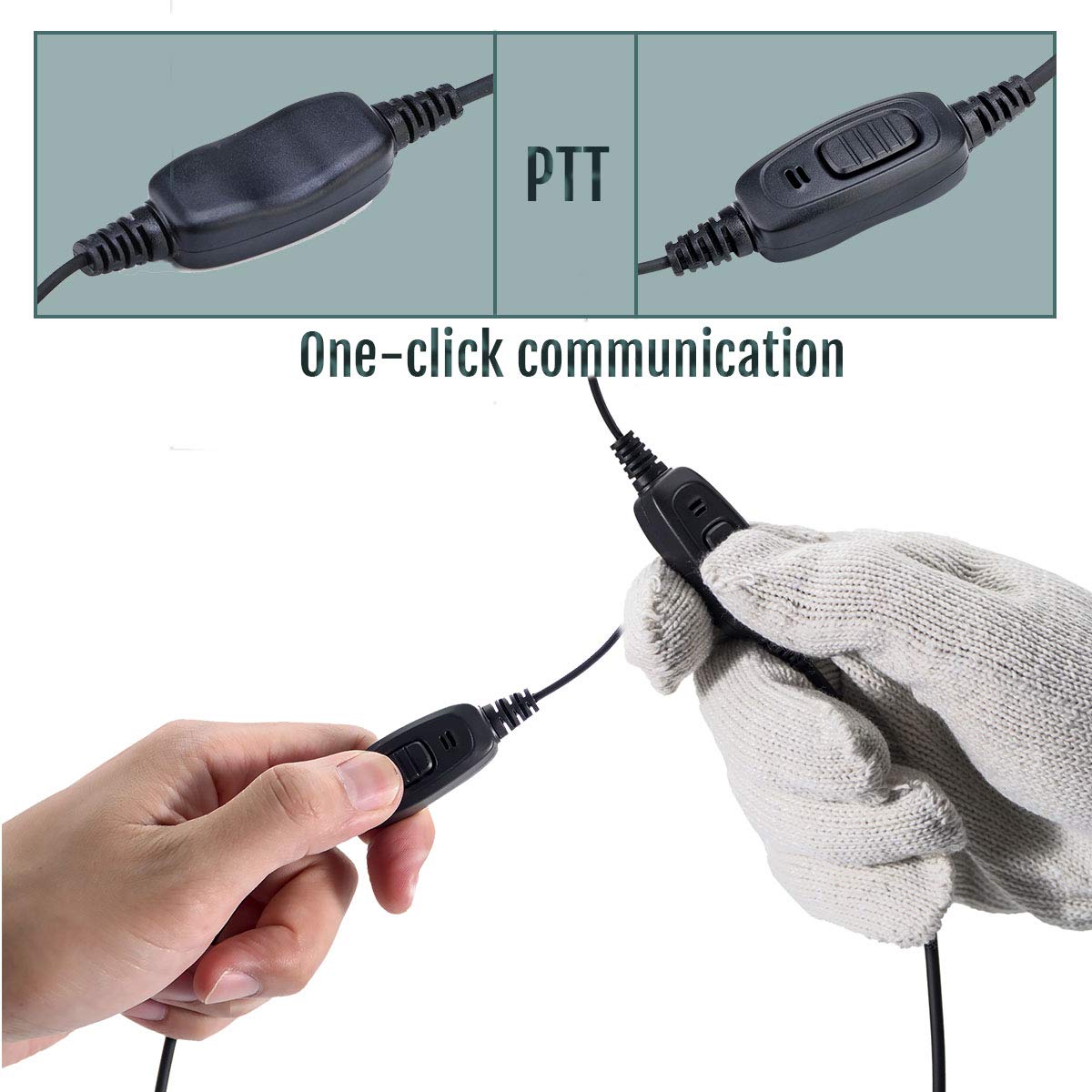 Retevis RT68 Soft Earhook Two-Way Radio Earpiece - In-Ear 2 Pin Design, Compatible with RT22 RT68 RT21 H-777 RT27 RT15 RT85 RB45 & Pxton Arcshell Walkie Talkies - Secure & Comfortable Communication for Security, Construction & Event Staff (4 Pack)