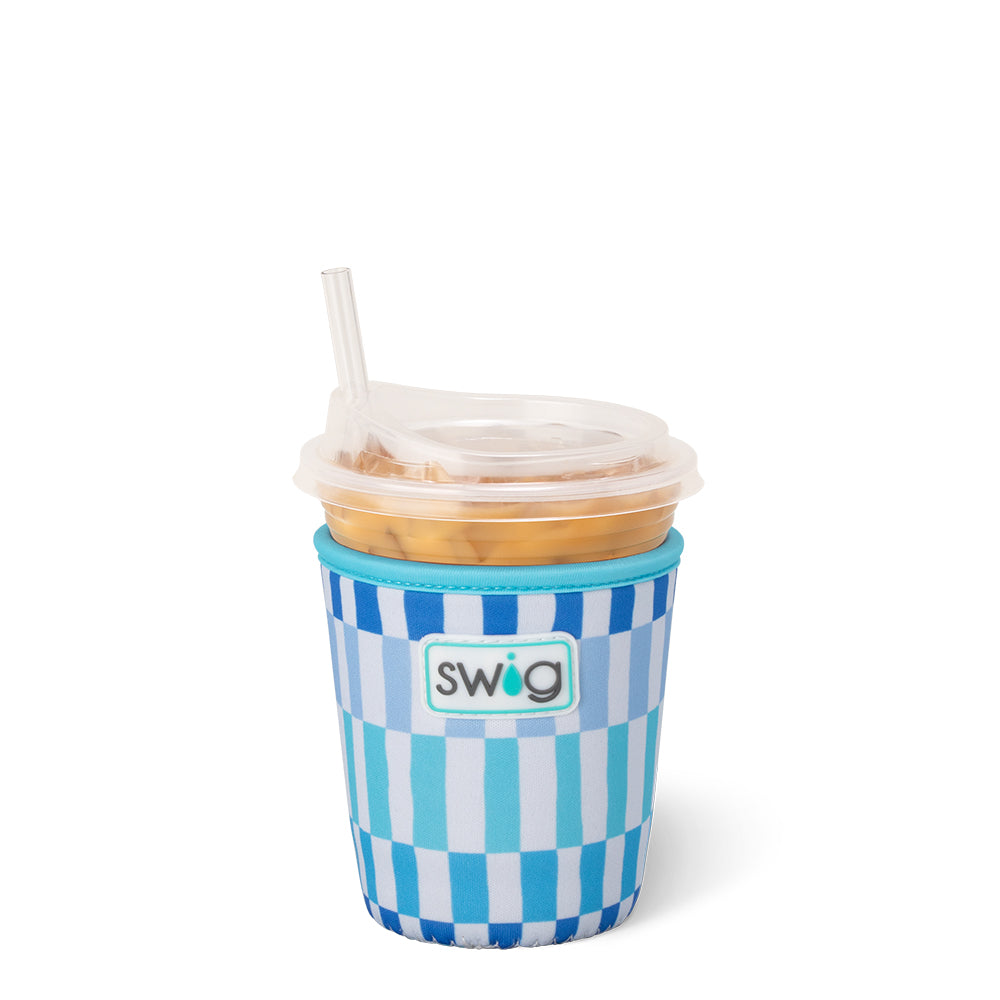 Glacier Stripe Small Insulated Iced Cup Coolie - Perfect for Summer Drinks, Beach Parties, and Outdoor Picnics