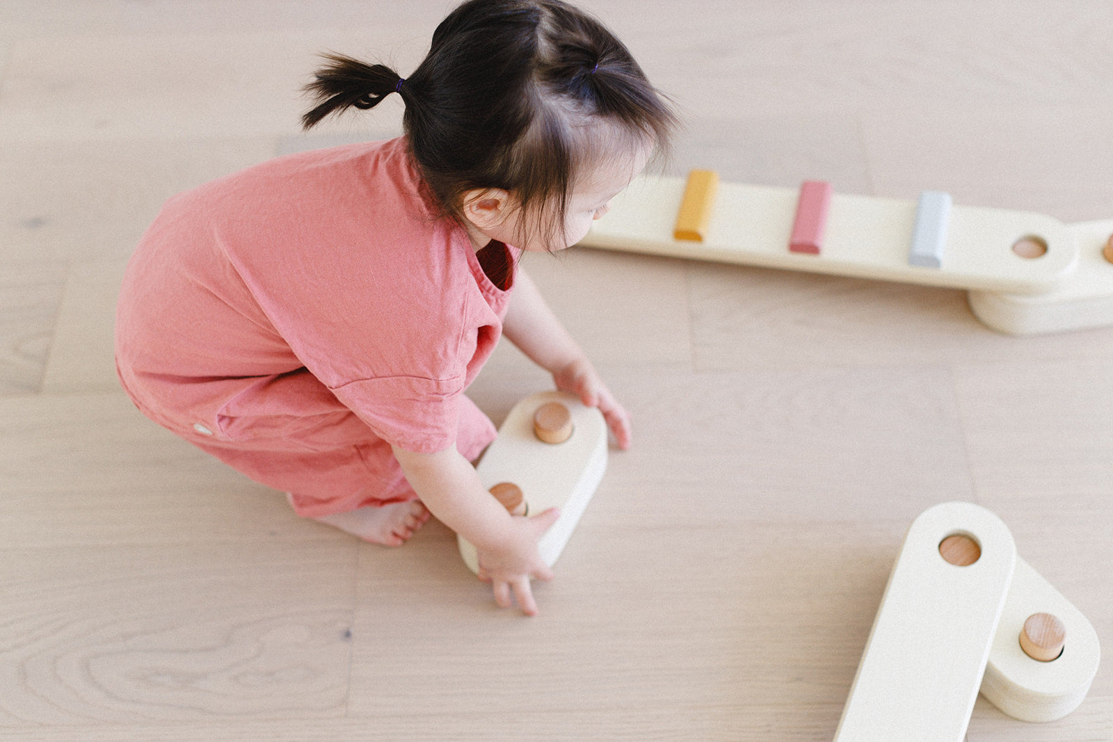 Step N' Balance Kids Wooden Balance Beam & Building Blocks Set - Fun Indoor & Outdoor Play for Toddlers, Preschoolers & Children - Perfect for Home, School & Playground Use