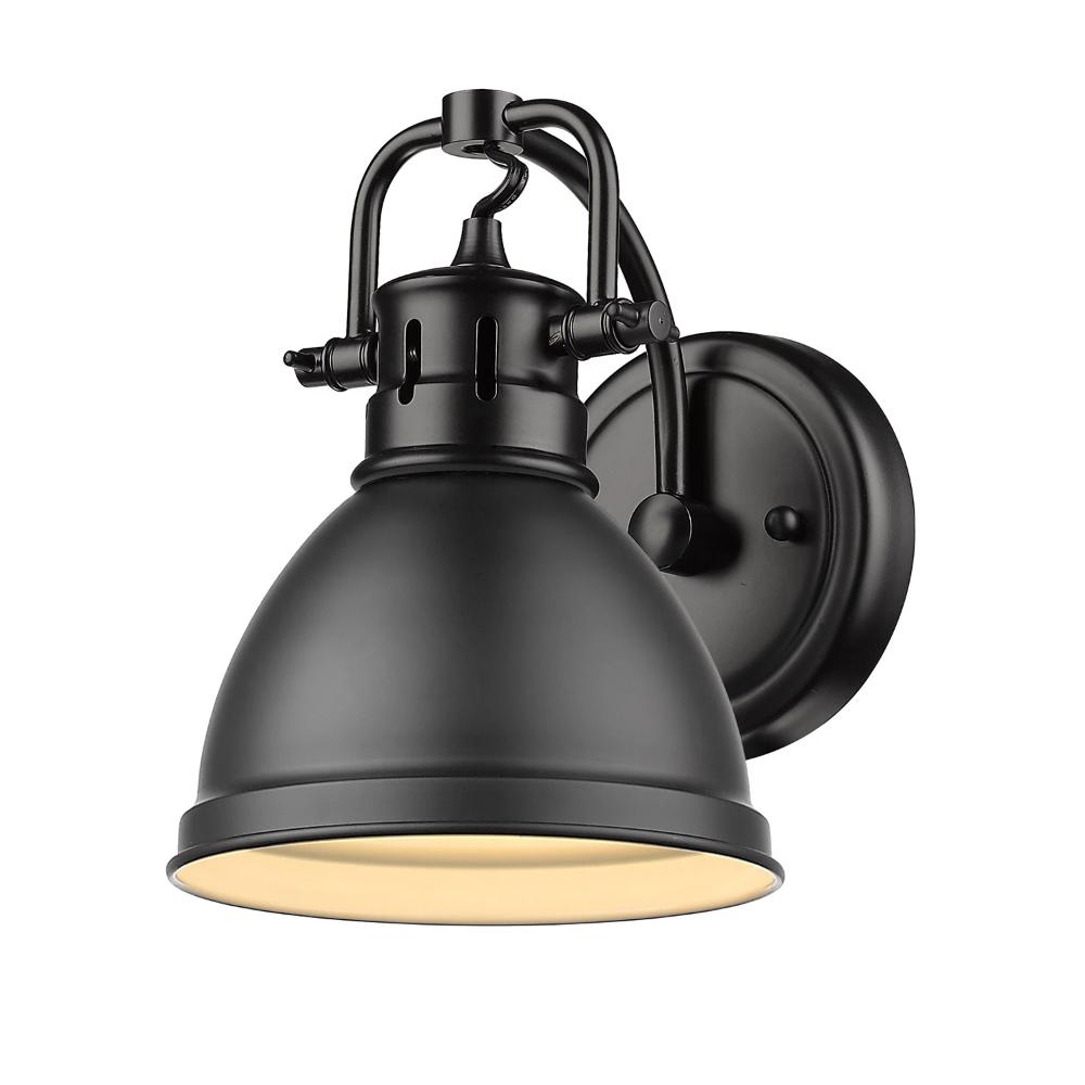 Black Elm 1-Light Bathroom Vanity Light Fixture - Modern Sconce for Bathroom Mirror Lighting, Perfect for Home & Hotel Decor