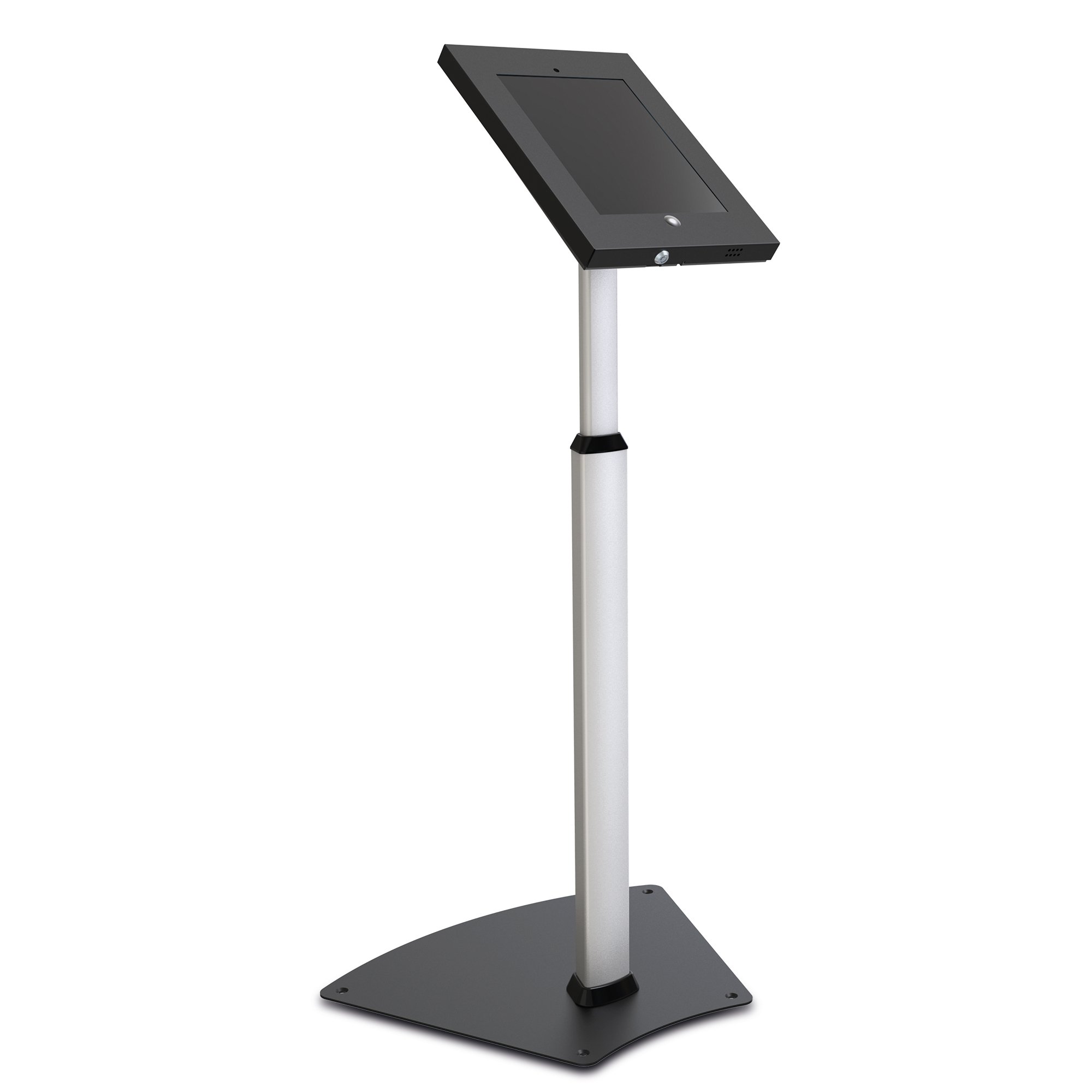 PDS 5620 Adjustable Tablet Stand Holder for Apple iPad 2/3/4 & iPad Air - Black & Silver - Perfect for Desk, Kitchen, Bedroom & Office Use