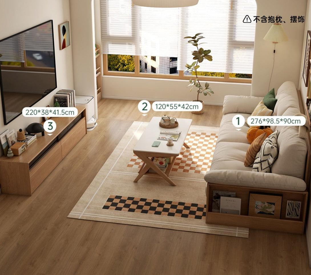 living room two-piece set sofa 108.6*38.6*35.4 inch (276*98
