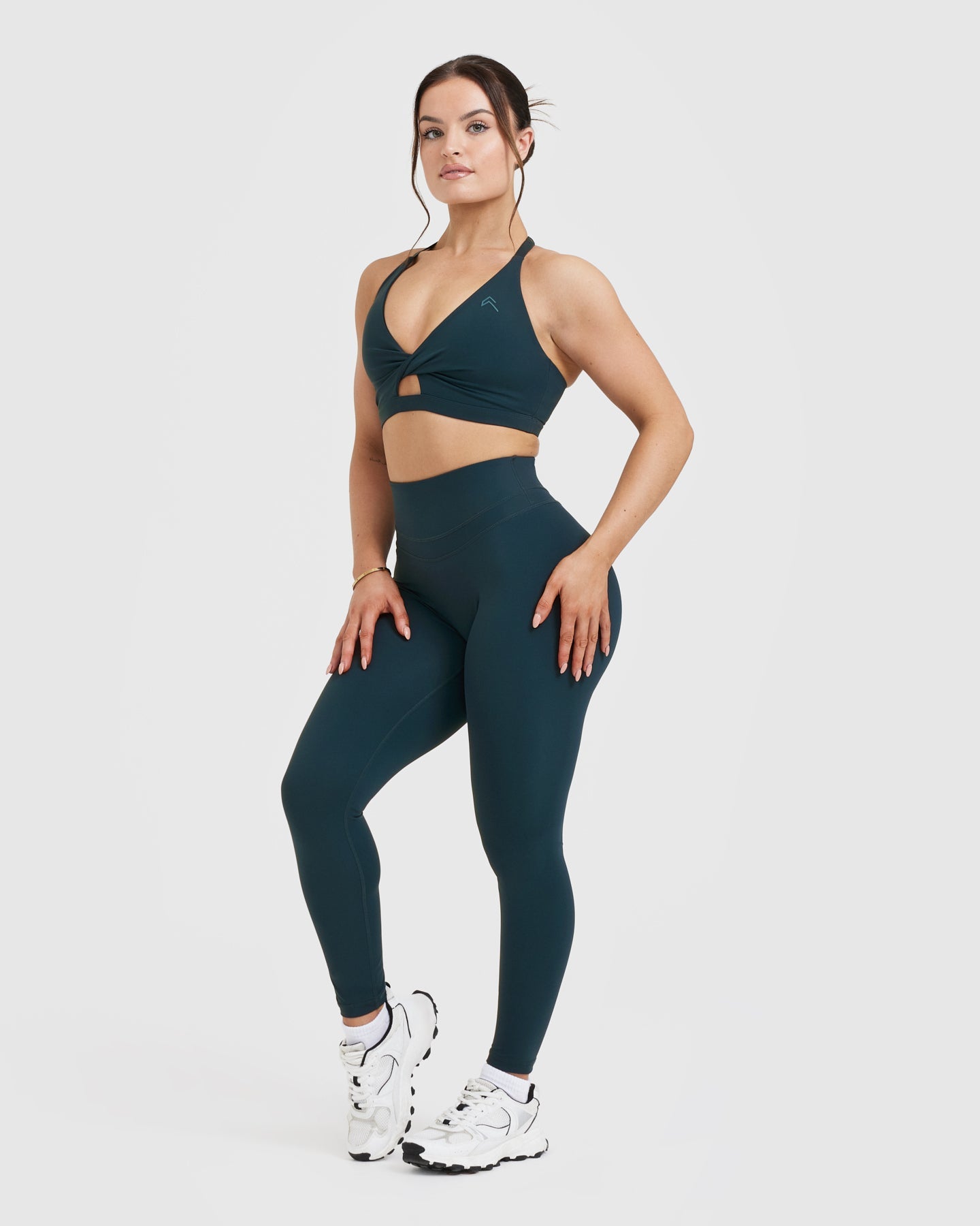 High Waisted Leggings for Women - Slimming Yoga Pants with Tummy Control in Oil Blue | Perfect for Workouts, Yoga & Everyday Wear