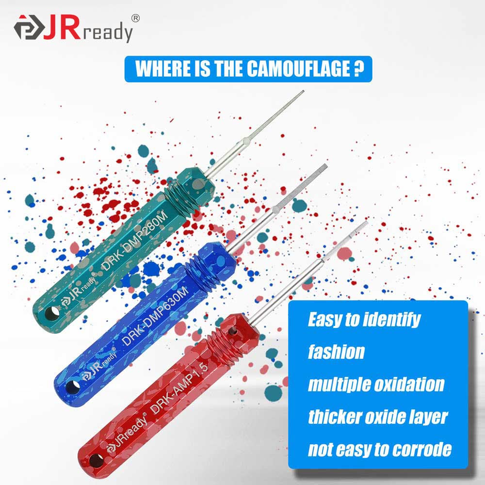 JRready ST5234 Pin Extractor Tool Kit - AMP Super Seal 1.5/Metri Pack 150,280/TE 968880,968849/JST Connector Removal Set - 5PCS Automotive Wire Terminal Tools for Male & Female Sealed Connectors | Perfect for Car Wiring Repairs, Electrical Maintenance & DIY Automotive Projects