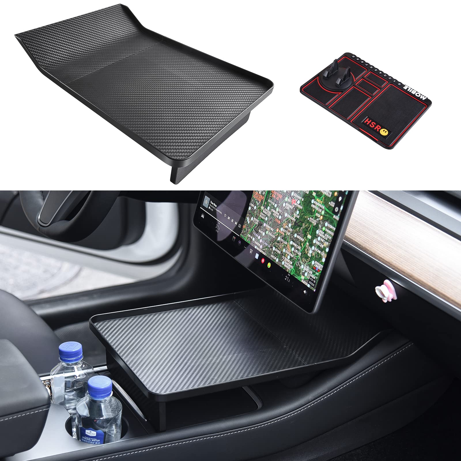 Tesla Model 3/Y Food Tray - Car Eating Table & Organizer for Road Trips